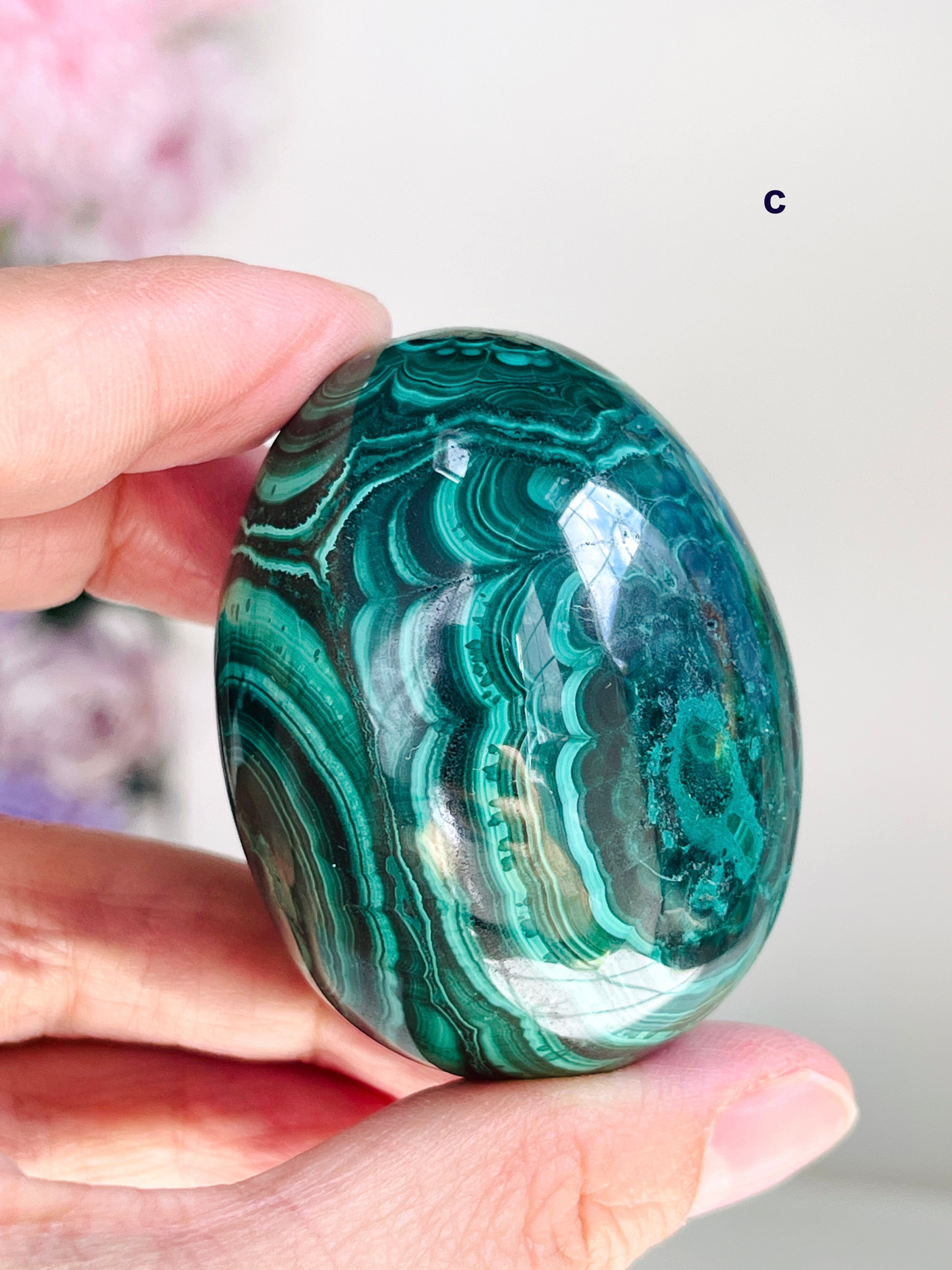 Malachite Egg, Natural Malachite Egg, Malachite from Congo, Natural Malachite Crystal Egg, Healing Crystal, Crystal Gift 2