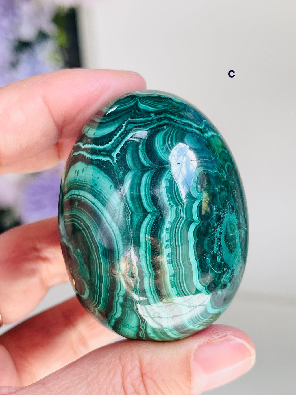 Malachite Egg, Natural Malachite Egg, Malachite from Congo, Natural Malachite Crystal Egg, Healing Crystal, Crystal Gift 2