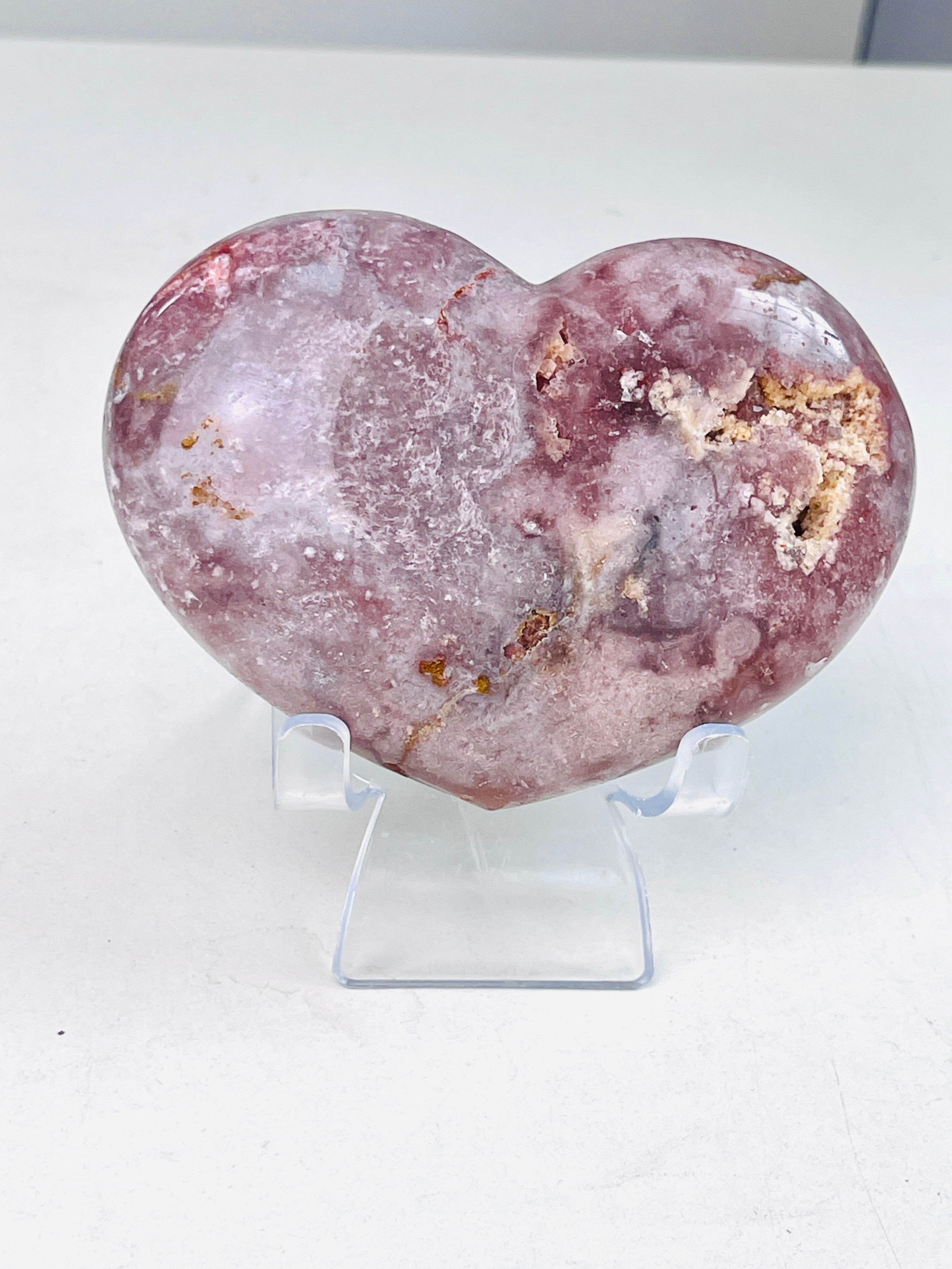 Large Pink Amethyst Heart, 355g Pink Amethyst Crystal Heart, Crystal Gift, Healing Crystal B3-2