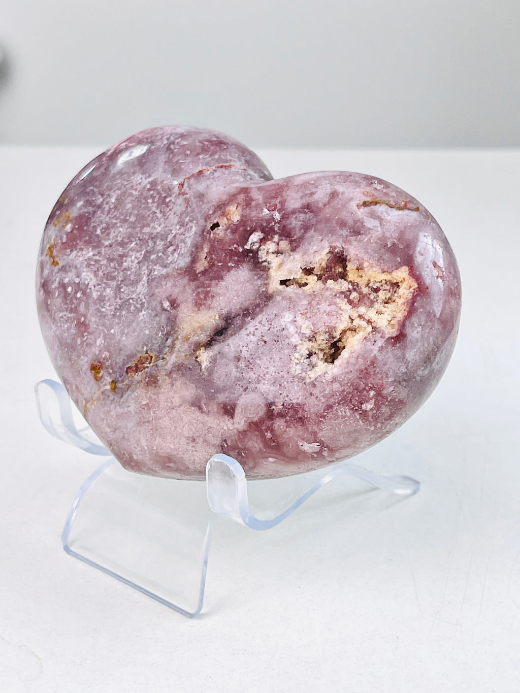 Large Pink Amethyst Heart, 355g Pink Amethyst Crystal Heart, Crystal Gift, Healing Crystal B3-2