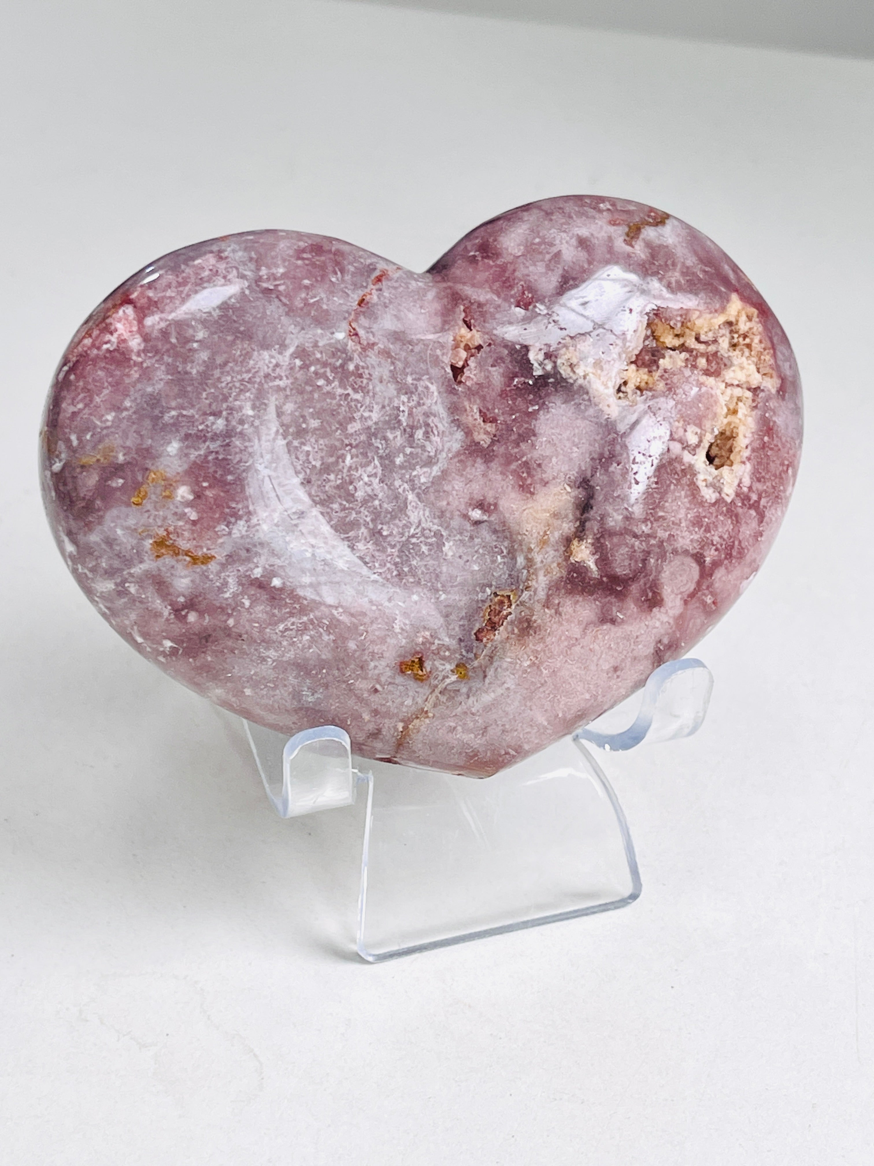 Large Pink Amethyst Heart, 355g Pink Amethyst Crystal Heart, Crystal Gift, Healing Crystal B3-2