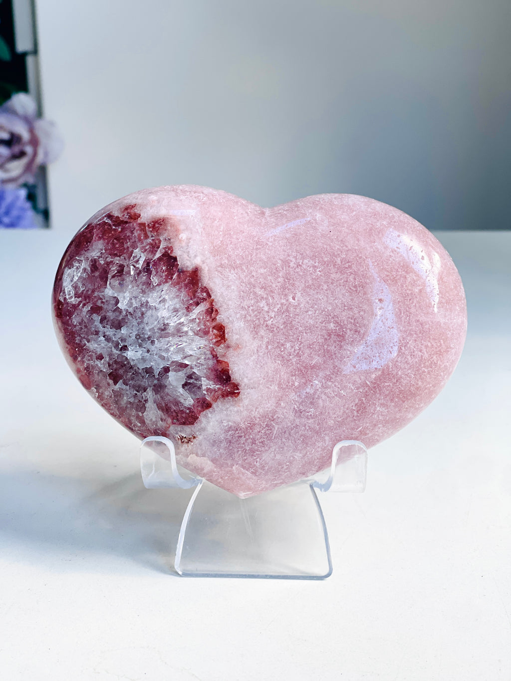 Pink Amethyst Heart 491g  B3