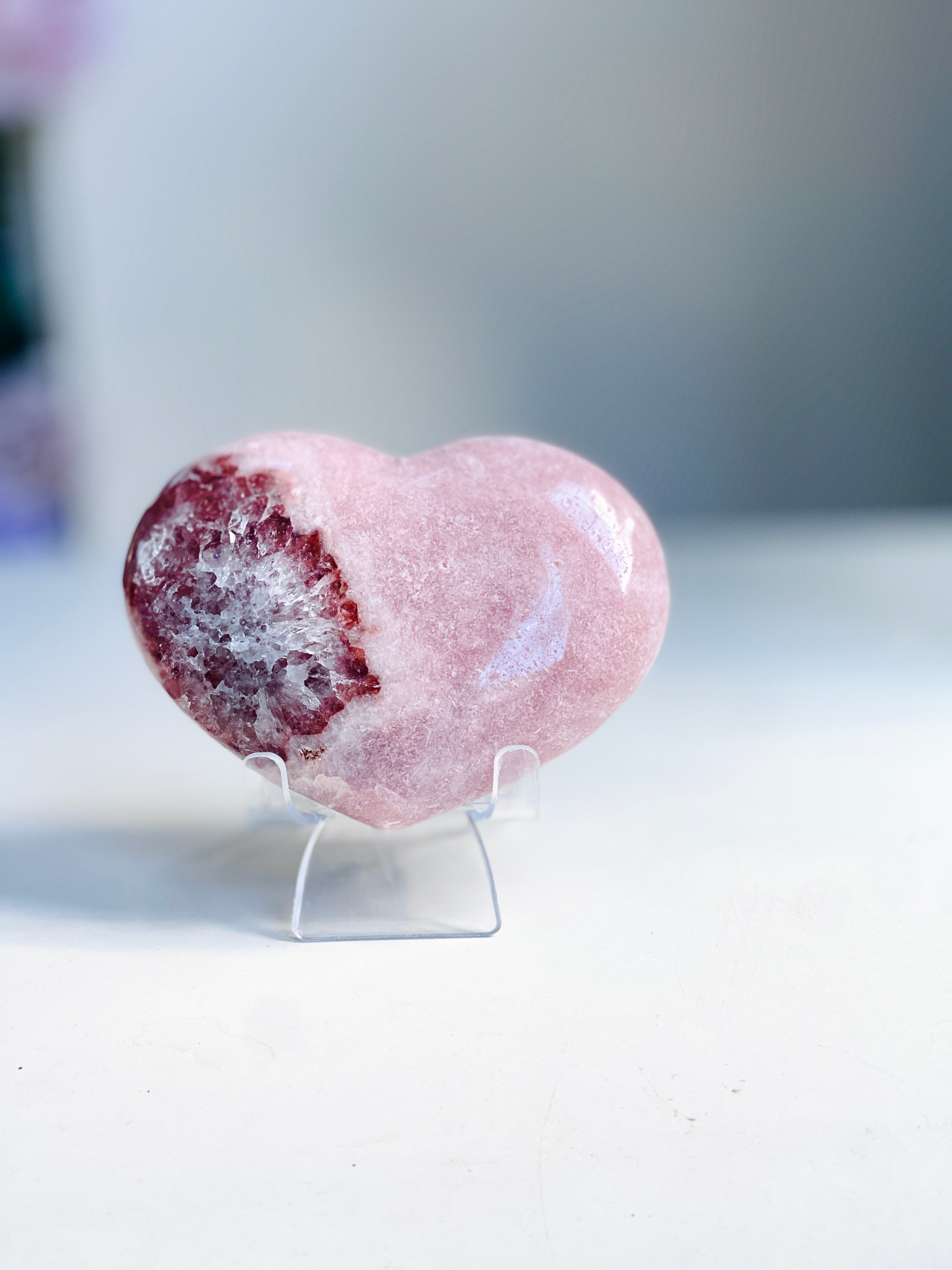 Pink Amethyst Heart 491g  B3