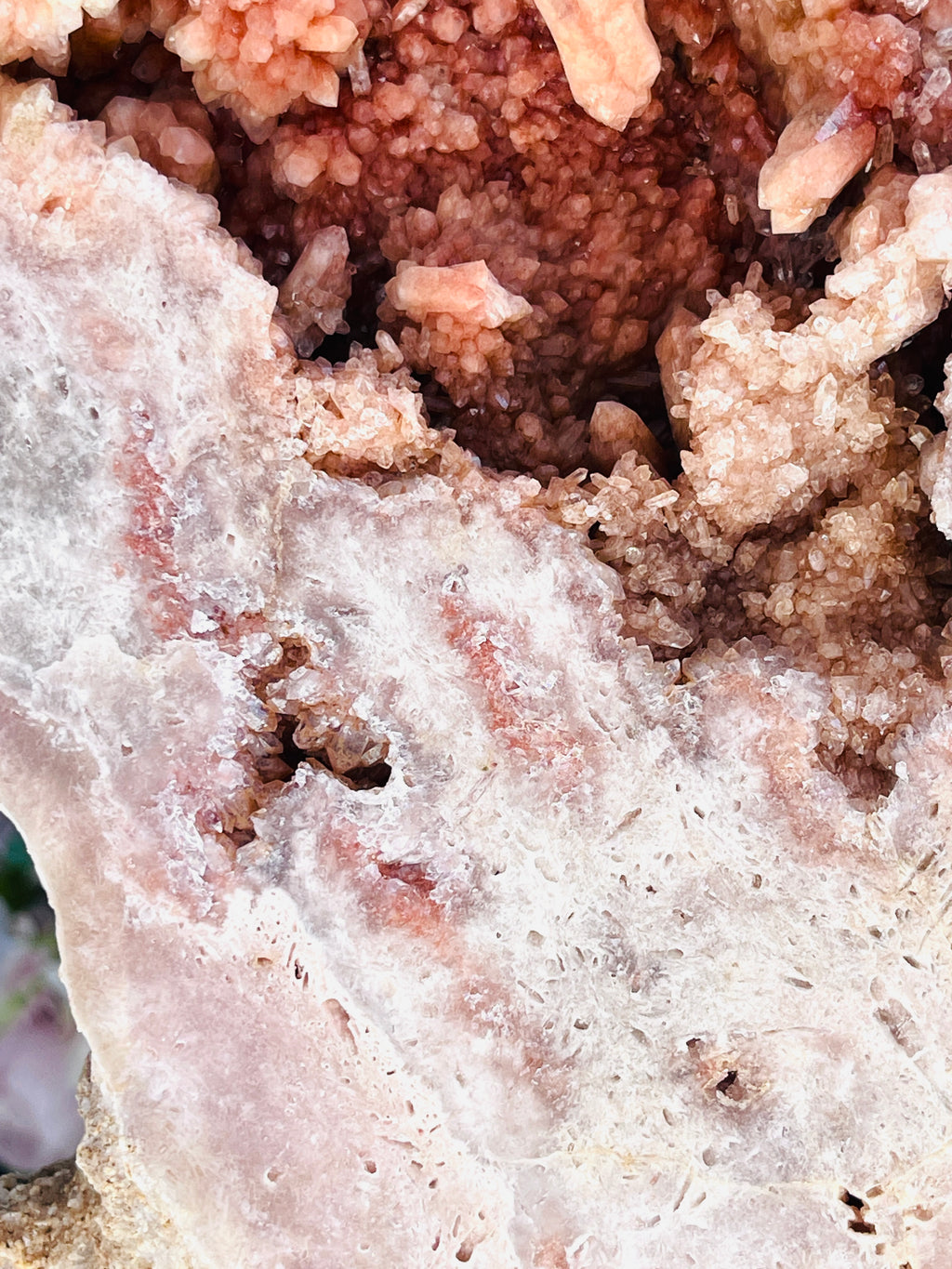 Pink Amethyst Slab, 3.8kg Dreamy Rough Pink Amethyst Druzy Slabs, Pink Amethyst Crystal,Crystal Gift,Home decor