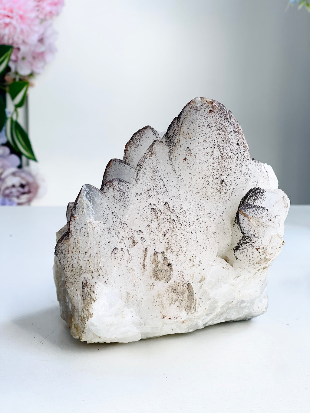 2.8kg Unique Quartz with Rhodochrosite from Djurkovo mine, Laki, Bulgaria, Mineral Specimen, Unique Gift