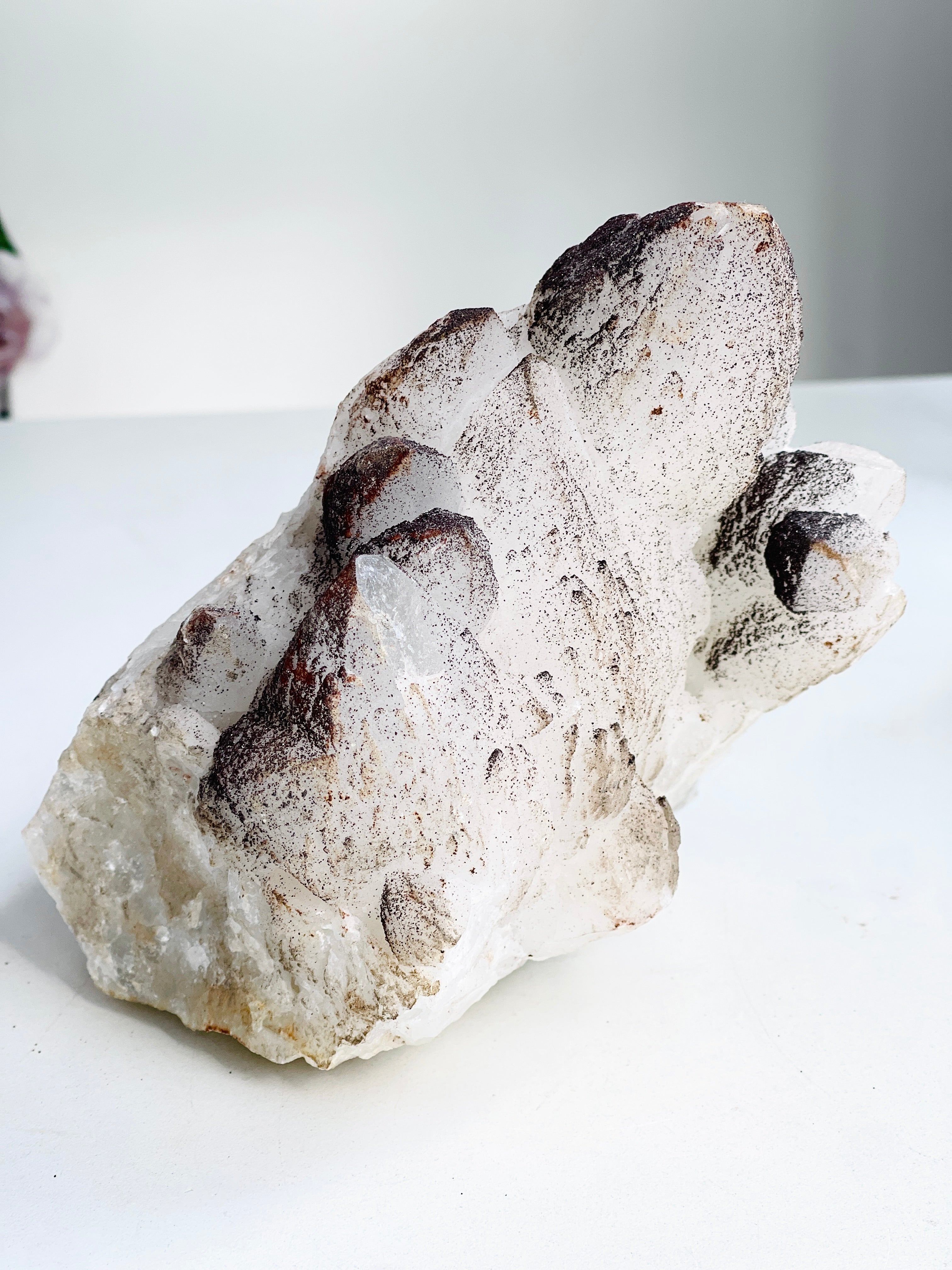 2.8kg Unique Quartz with Rhodochrosite from Djurkovo mine, Laki, Bulgaria, Mineral Specimen, Unique Gift