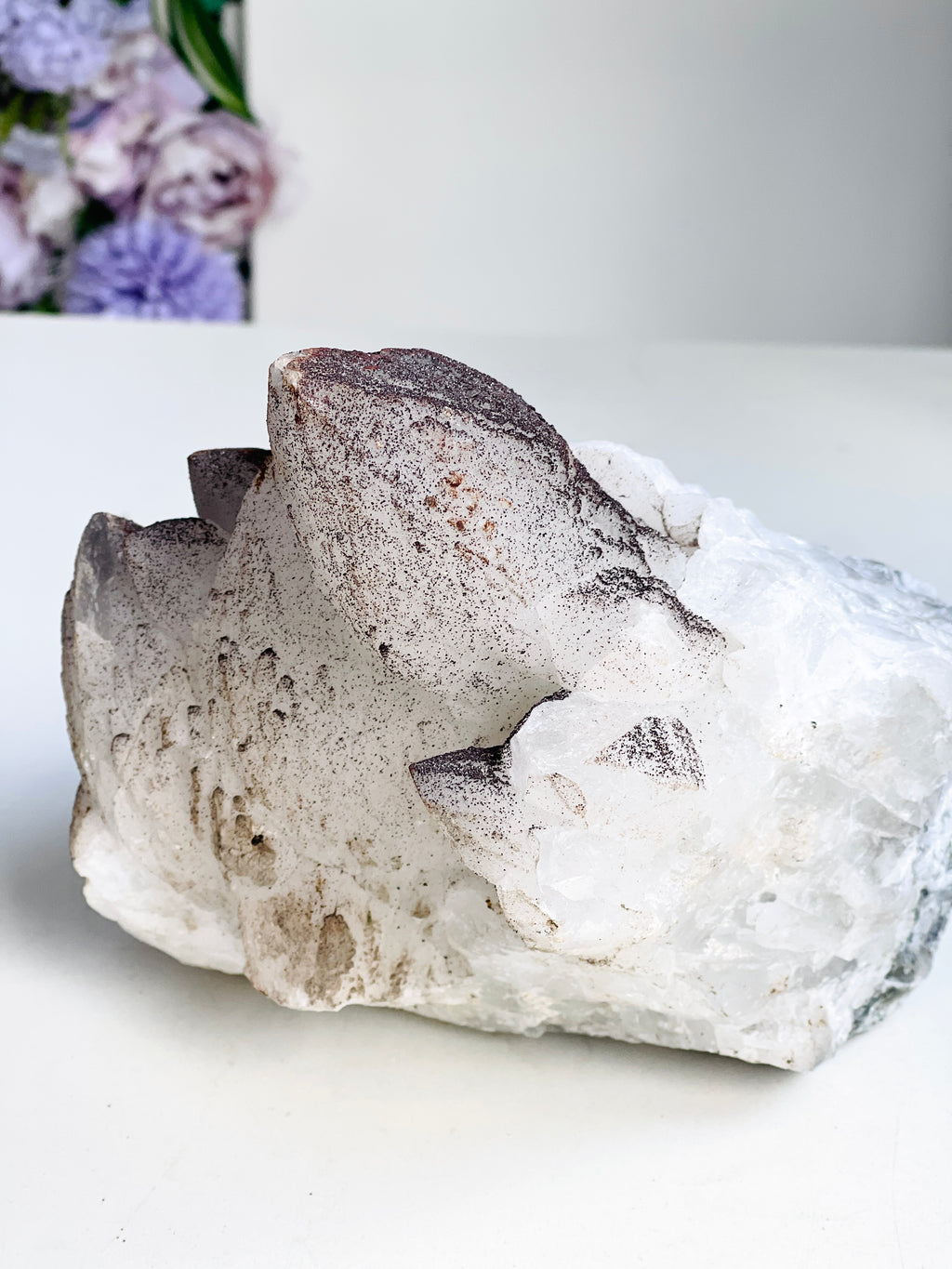 2.8kg Unique Quartz with Rhodochrosite from Djurkovo mine, Laki, Bulgaria, Mineral Specimen, Unique Gift