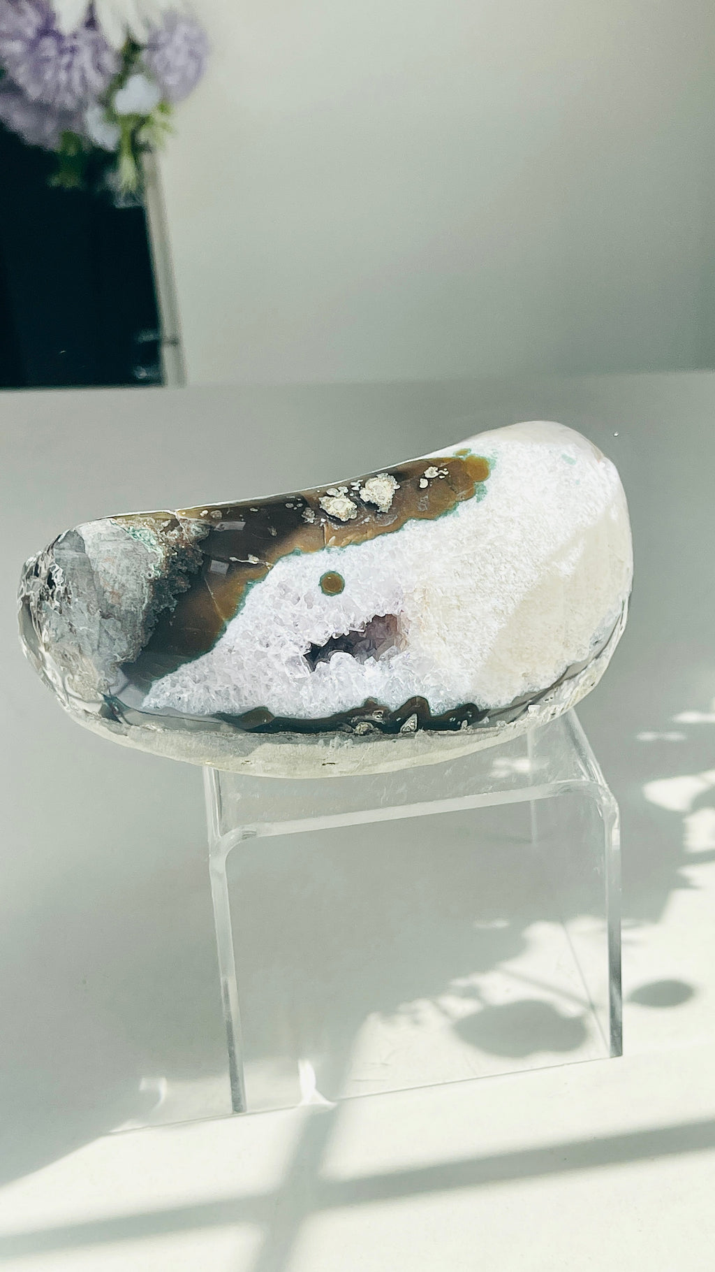 Uruguay Amethyst Geode with  Calcite