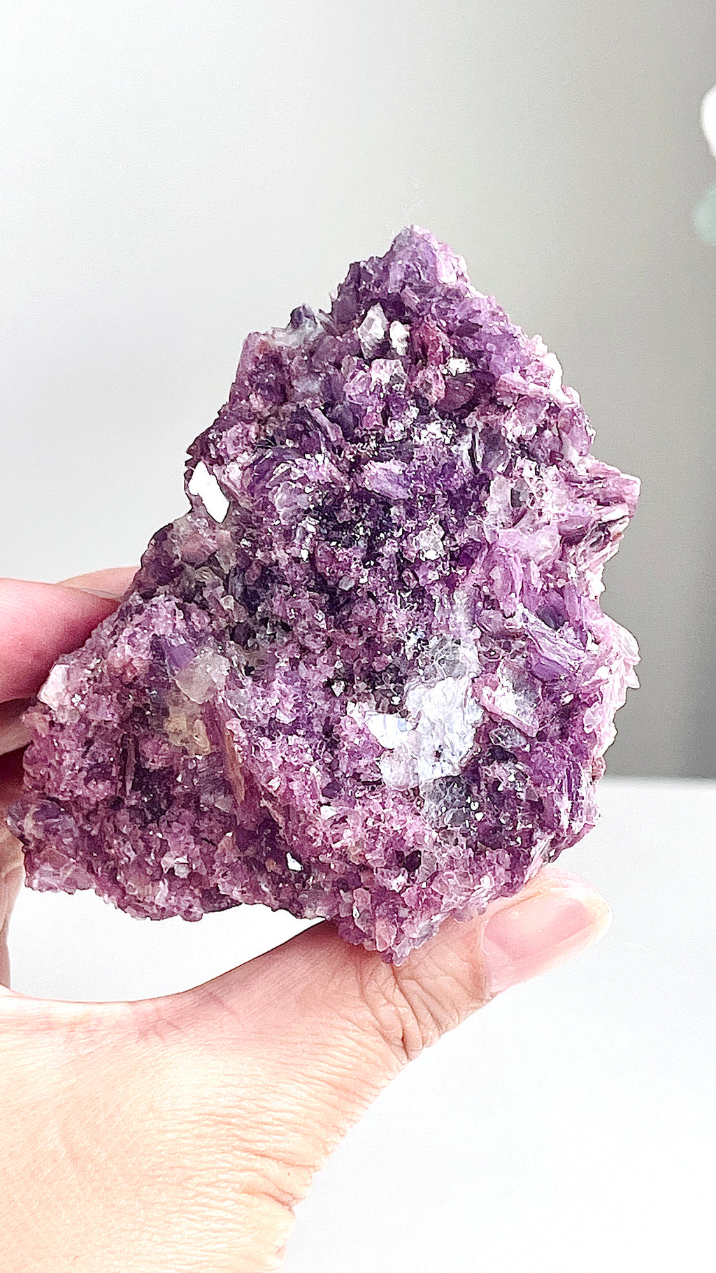 Pink Lepidolite Mineral Specimen from Brazil, 327 g