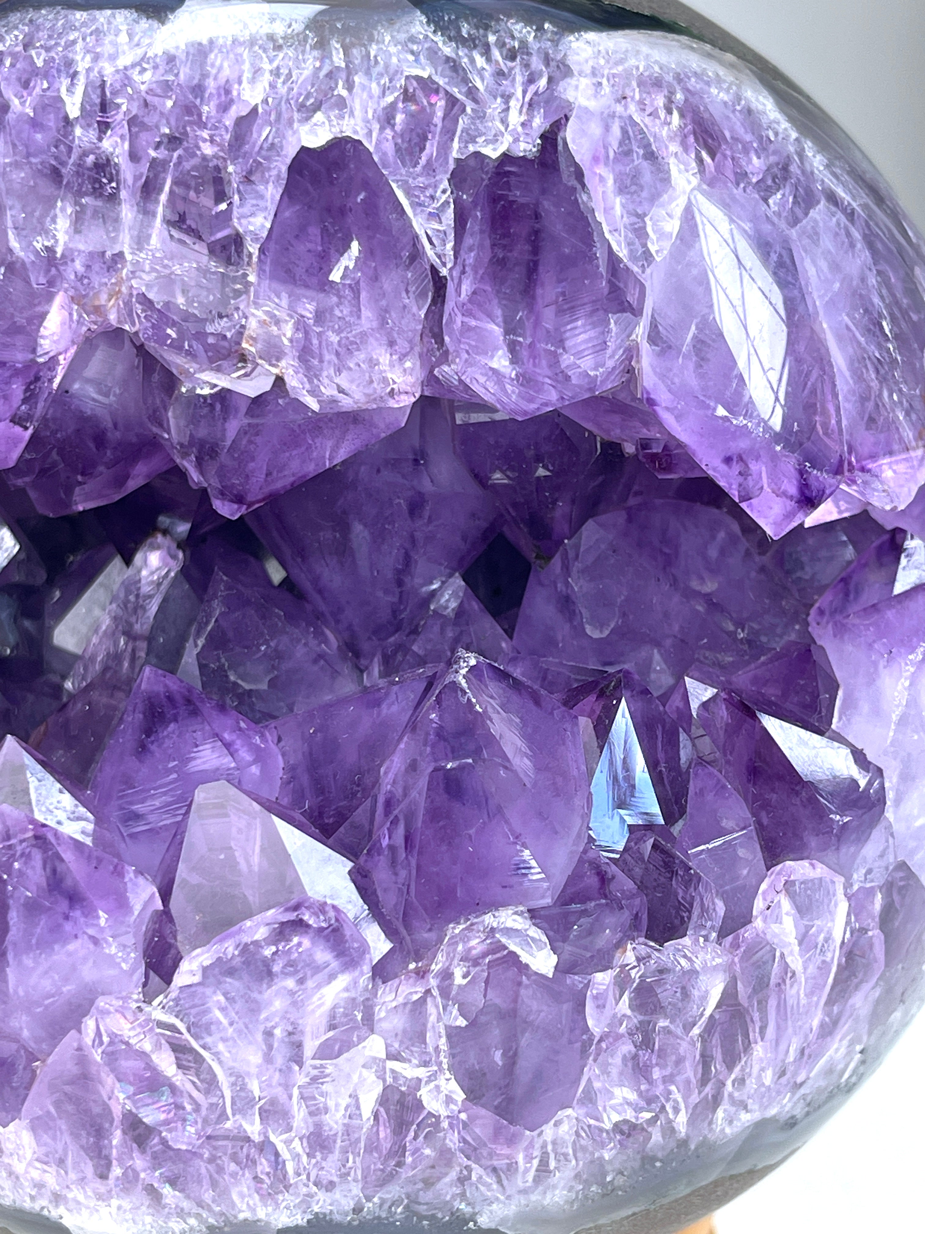 Amethyst Druzy Geode Sphere, Statement Natural Druzy Amethyst Sphere, unique gift, Crystal gift, Home Decor