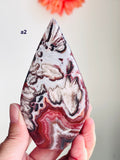 Mexican Lace Agate Flame – Polished Freeform, Red & Burgundy Banding