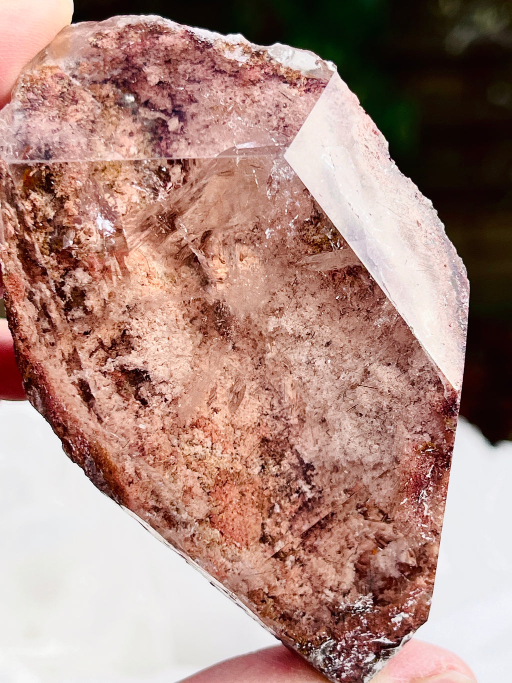 Pink Lodolite Quartz