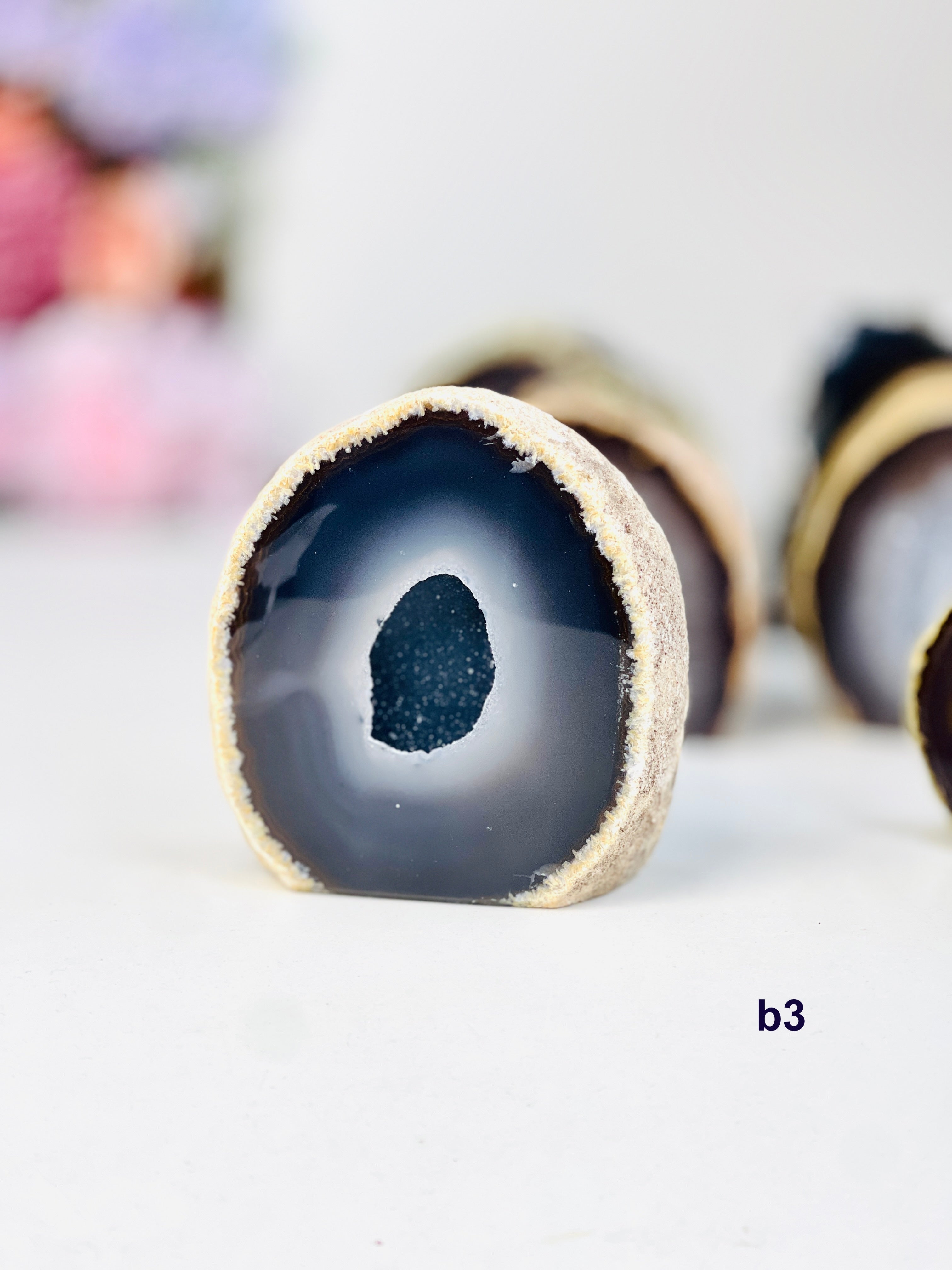 Brazilian Agate Crystal Cave - Cut Base Nodule (Un-dyed Earth Tones)