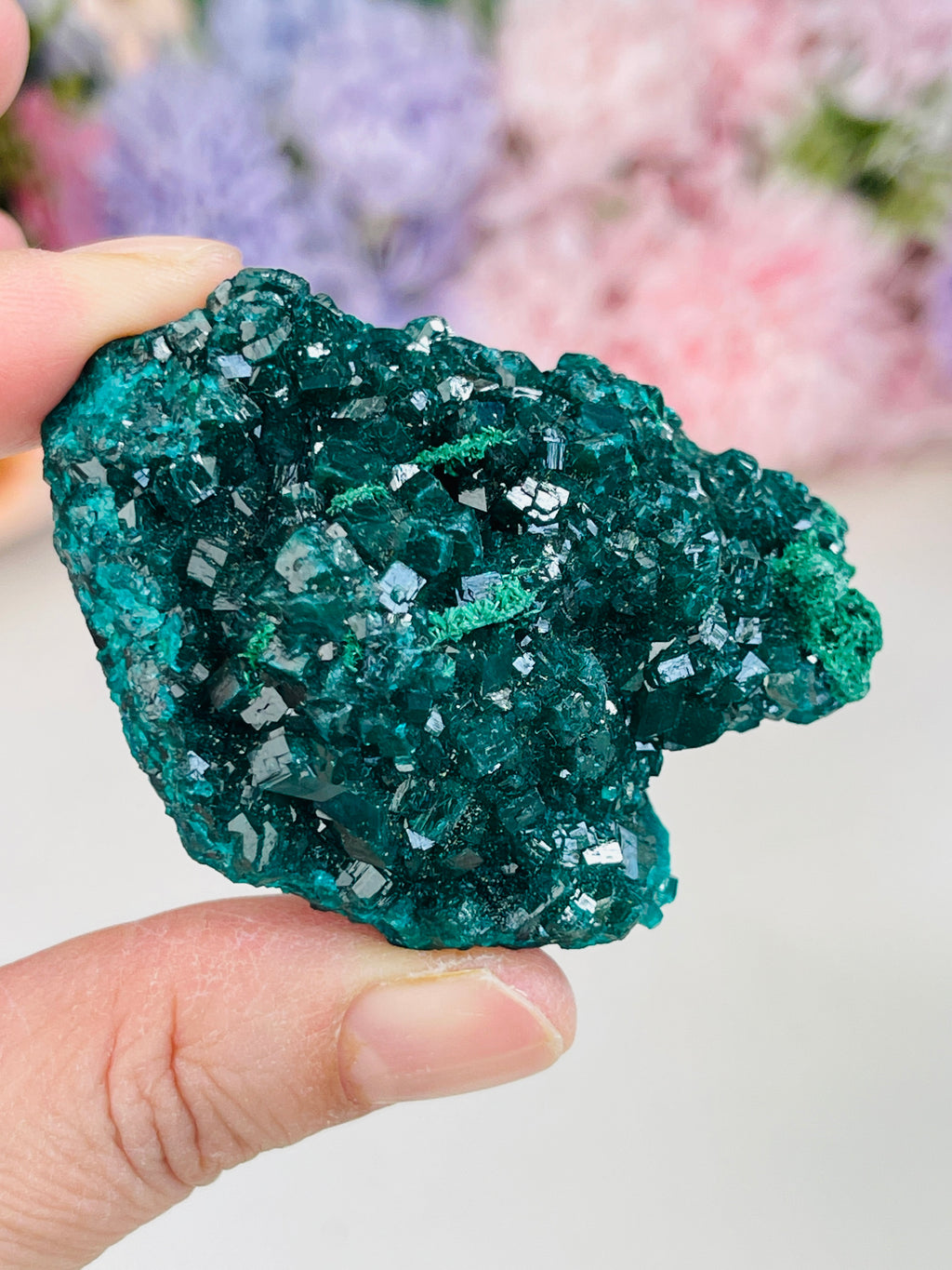 Natural Dioptase Specimen | Vivid Emerald-Green Crystal | Mfouati, Congo