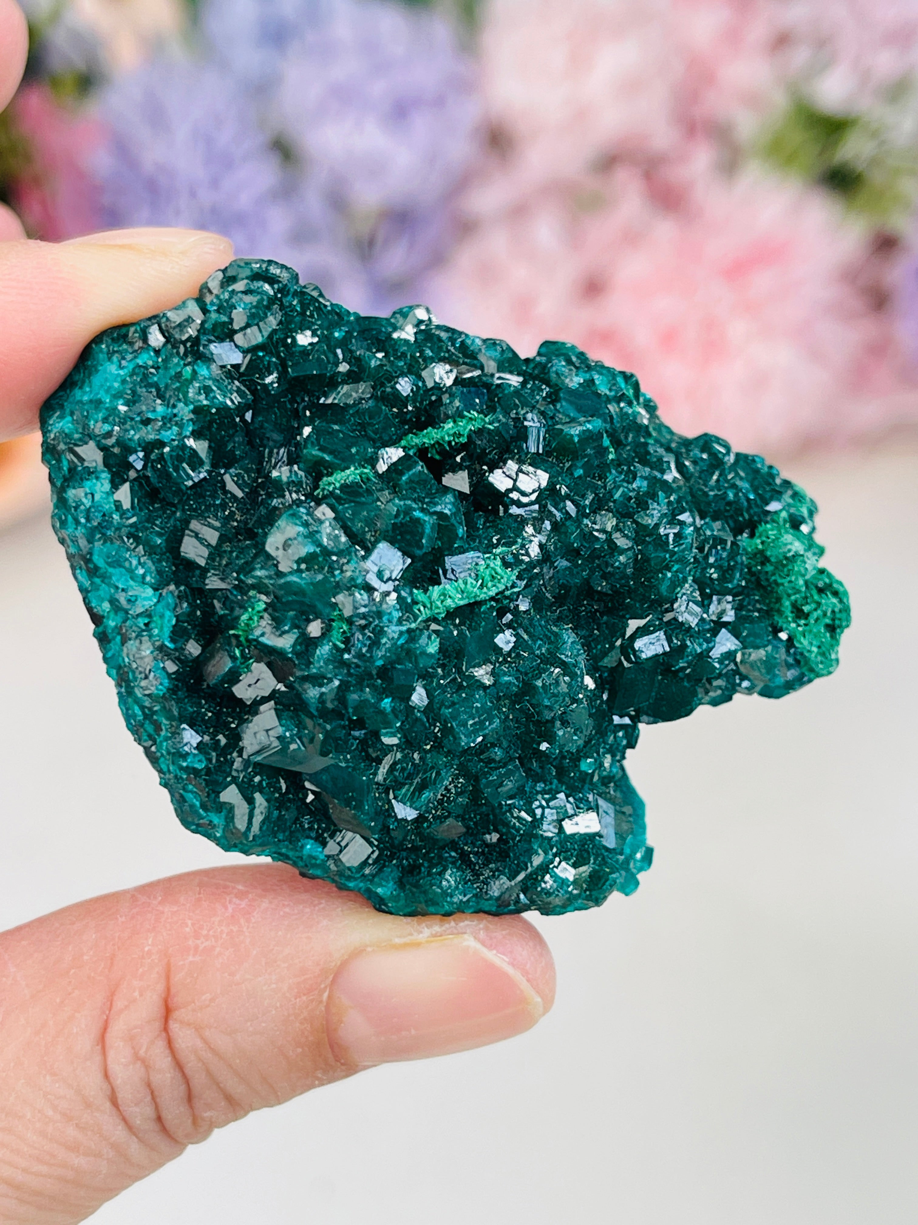 Natural Dioptase Specimen | Vivid Emerald-Green Crystal | Mfouati, Congo