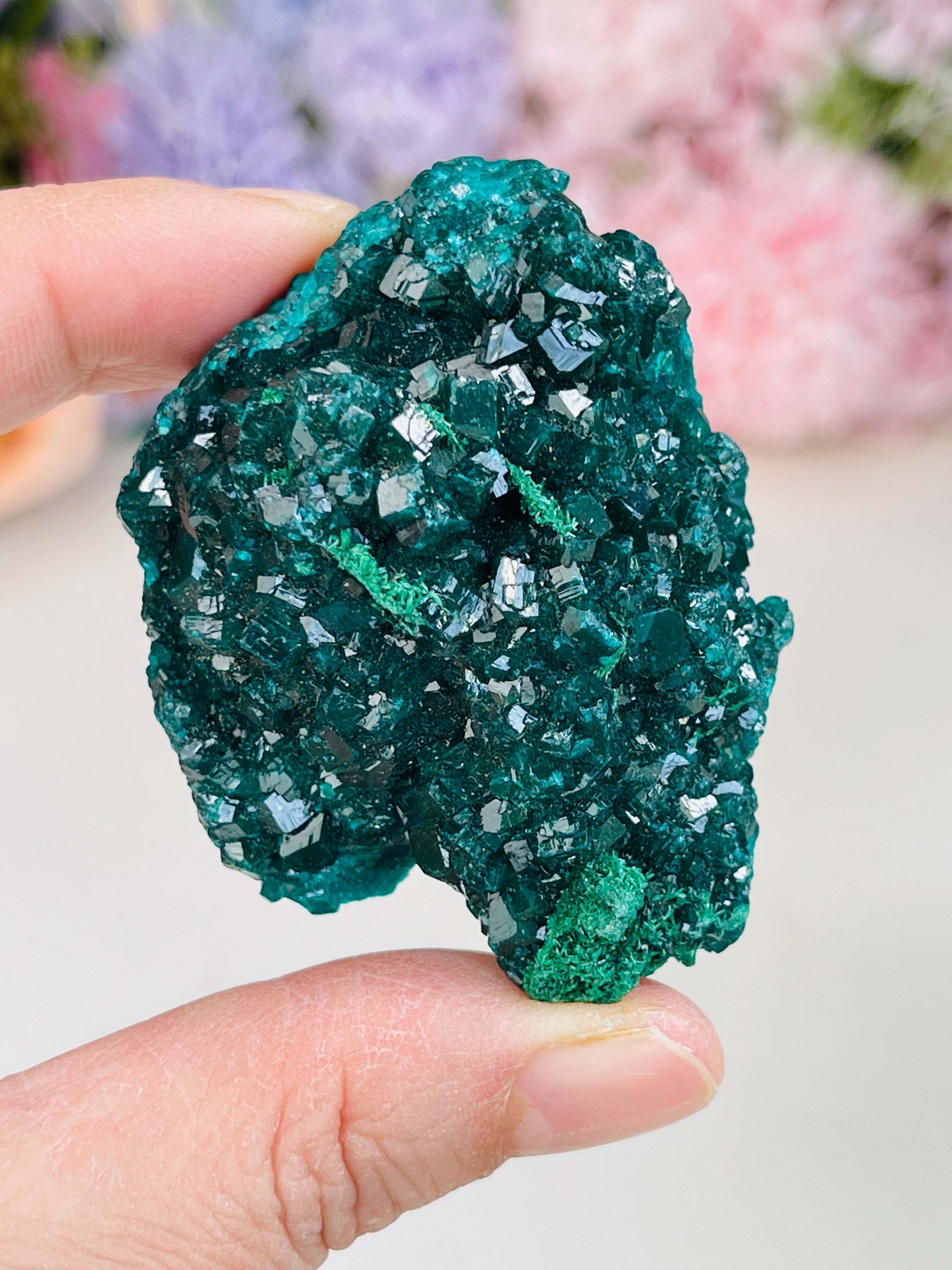 Natural Dioptase Specimen | Vivid Emerald-Green Crystal | Mfouati, Congo