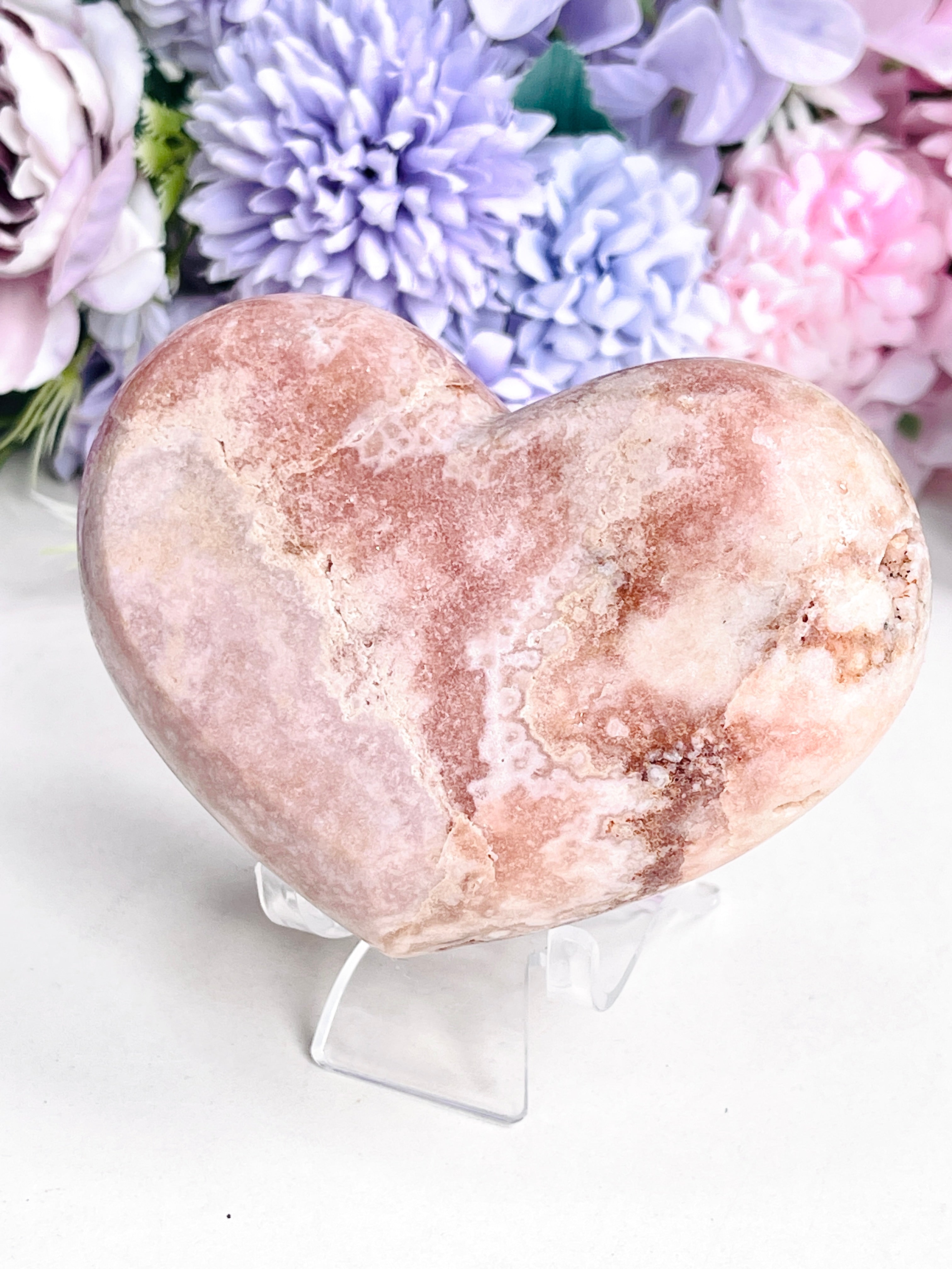 Large Pink Amethyst Heart | Polished Crystal from Brazil | 439g