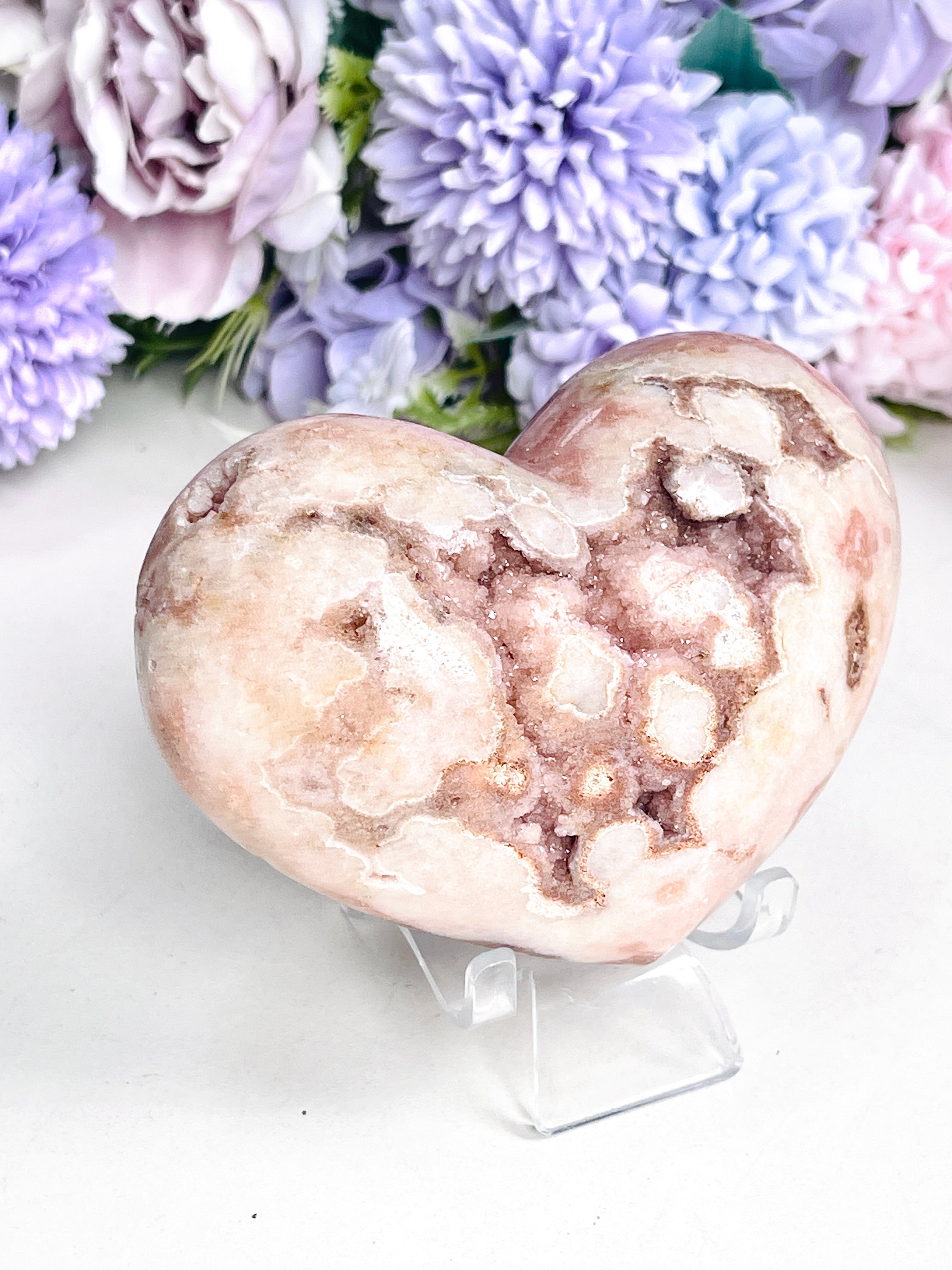 Large Pink Amethyst Heart | Polished Crystal from Brazil | 439g