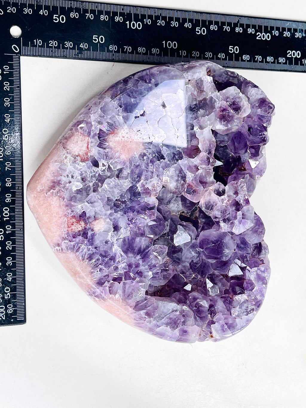 Pink Amethyst Druzy Heart – Natural Healing Crystal for Meditation & Home Decor