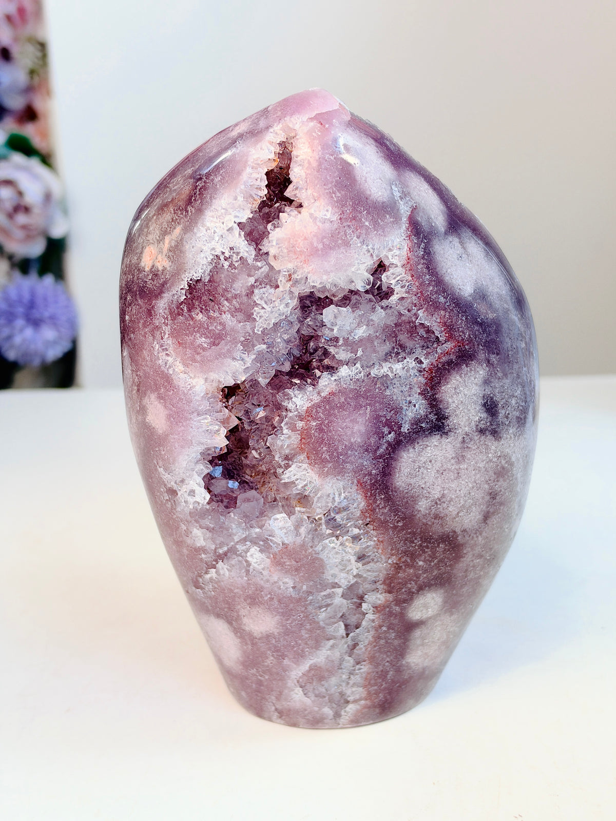 Brazilian Pink Amethyst Freeform with Druzy, 2.702 kg