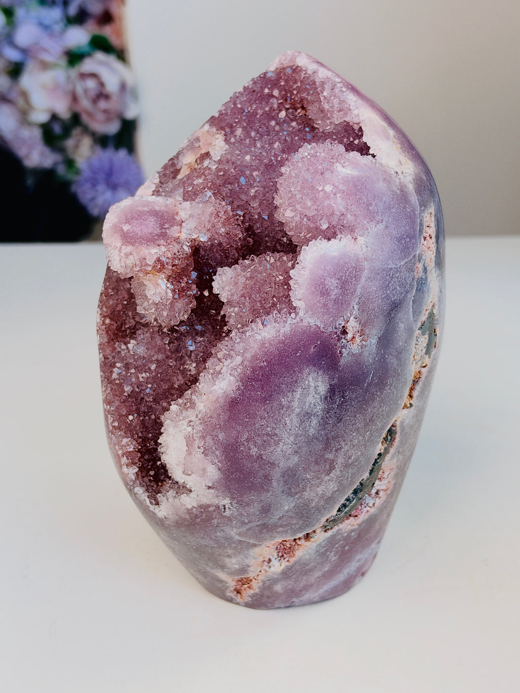 Brazilian Pink Amethyst Freeform with Druzy, 2.702 kg