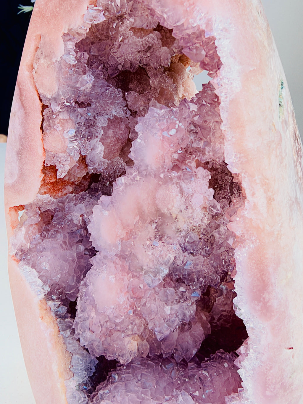 Brazilian Pink Amethyst Druzy Flame, 2.2 kg