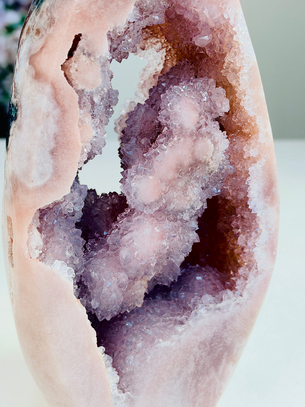 Brazilian Pink Amethyst Druzy Flame, 2.2 kg