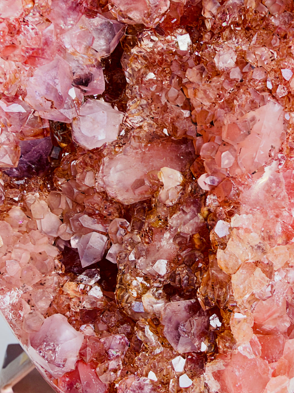 Large Brazilian Pink Amethyst Geode with Stand, 6.11 kg
