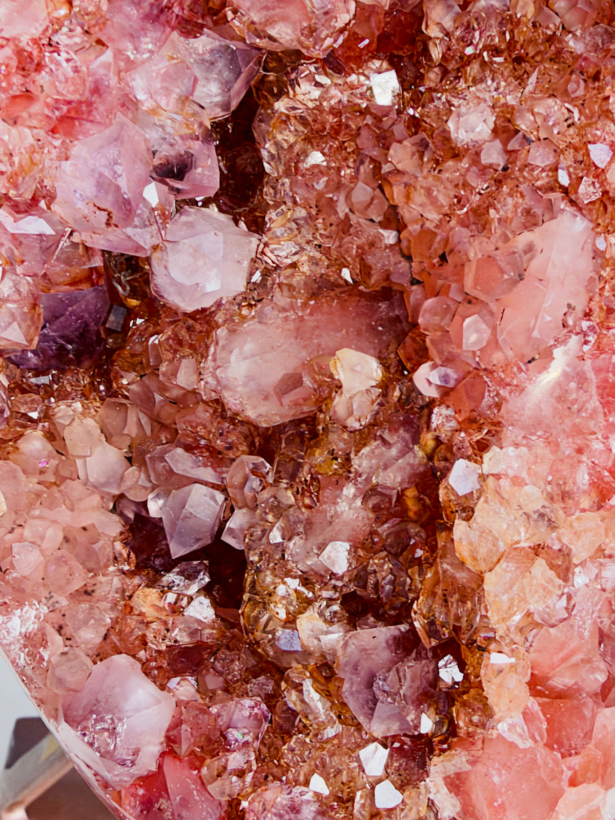 Large Brazilian Pink Amethyst Geode with Stand, 6.11 kg