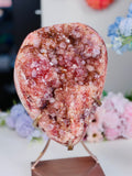 Large Brazilian Pink Amethyst Geode with Stand, 6.11 kg