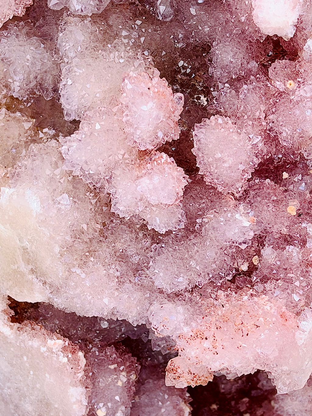 Super Sparkling Pink Amethyst Druzy Flame