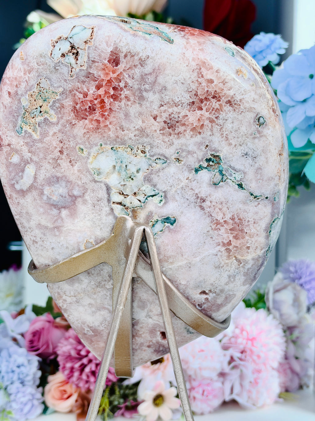 Large Brazilian Pink Amethyst Geode with Stand, 6.11 kg
