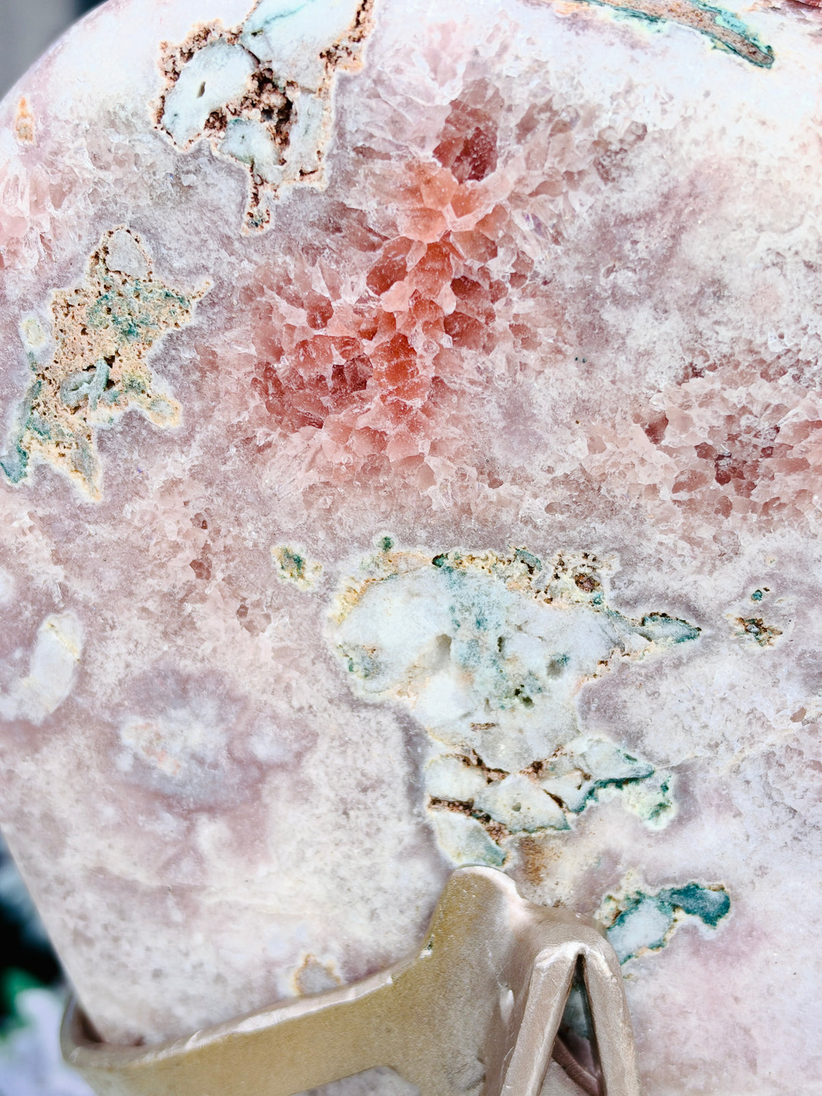 Large Brazilian Pink Amethyst Geode with Stand, 6.11 kg