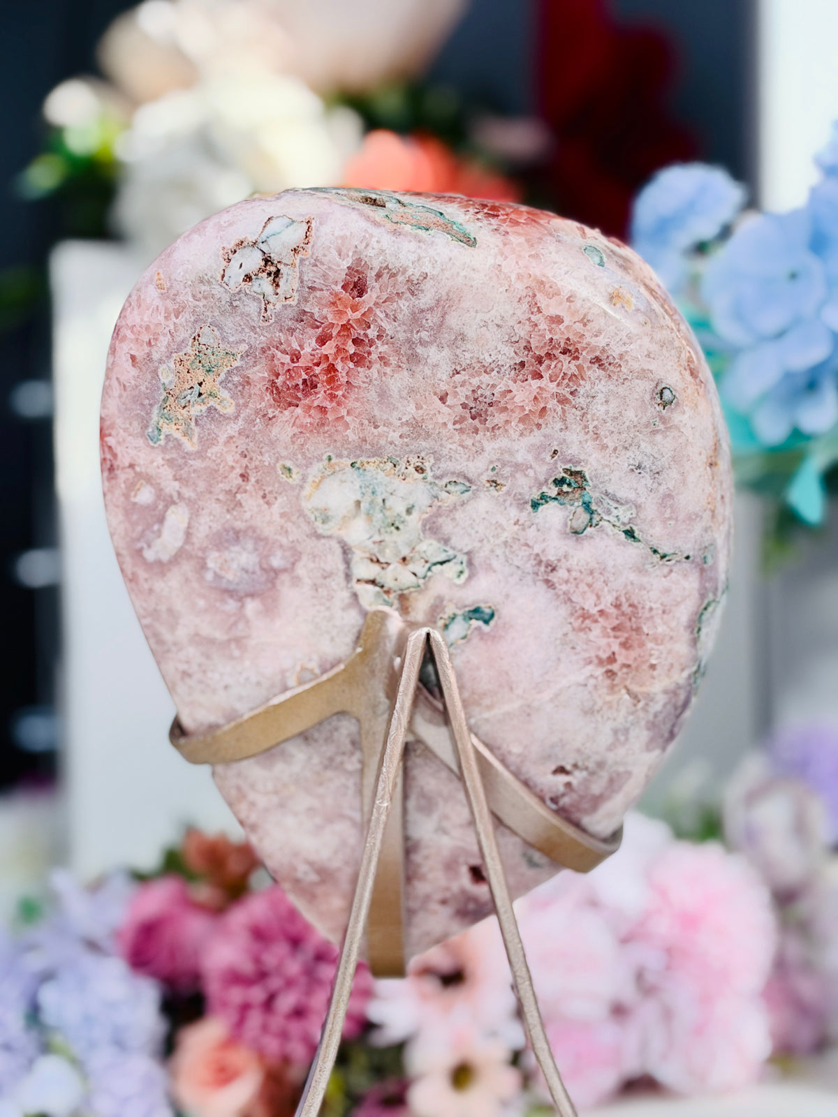 Large Brazilian Pink Amethyst Geode with Stand, 6.11 kg