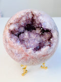 Brazilian Pink Amethyst Druzy Sphere, 121 mm