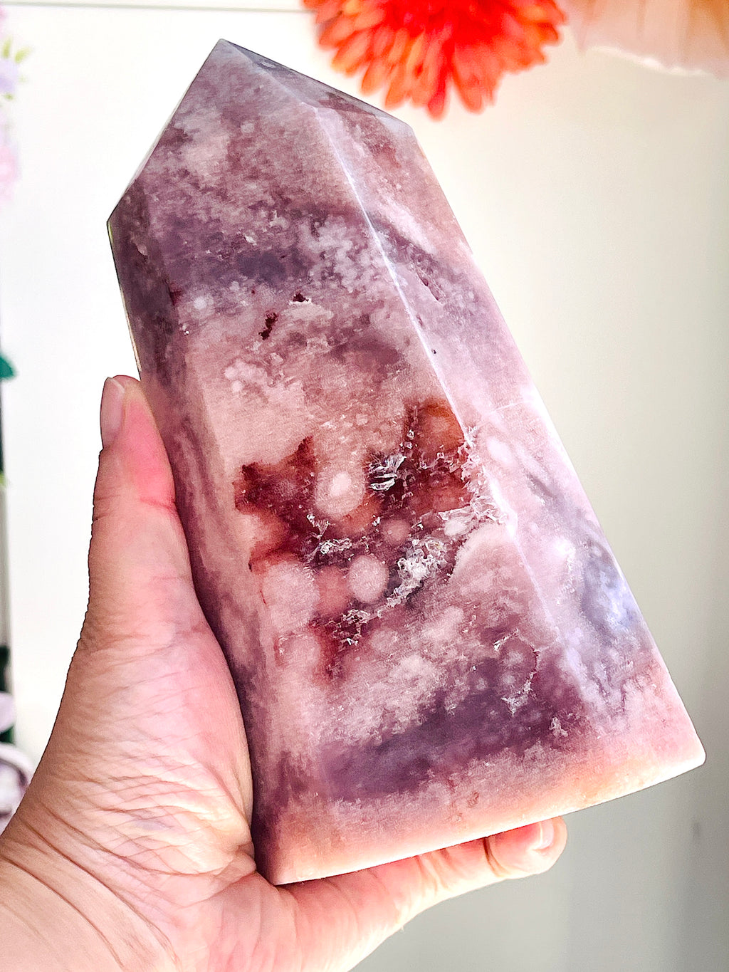 Pink Amethyst Statement Tower | Sparkling Druzy Crystal | 1105g