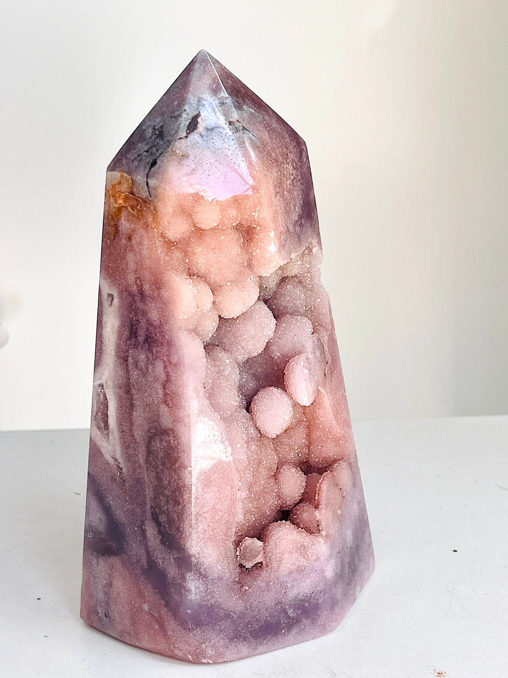 Pink Amethyst Statement Tower | Sparkling Druzy Crystal | 1105g