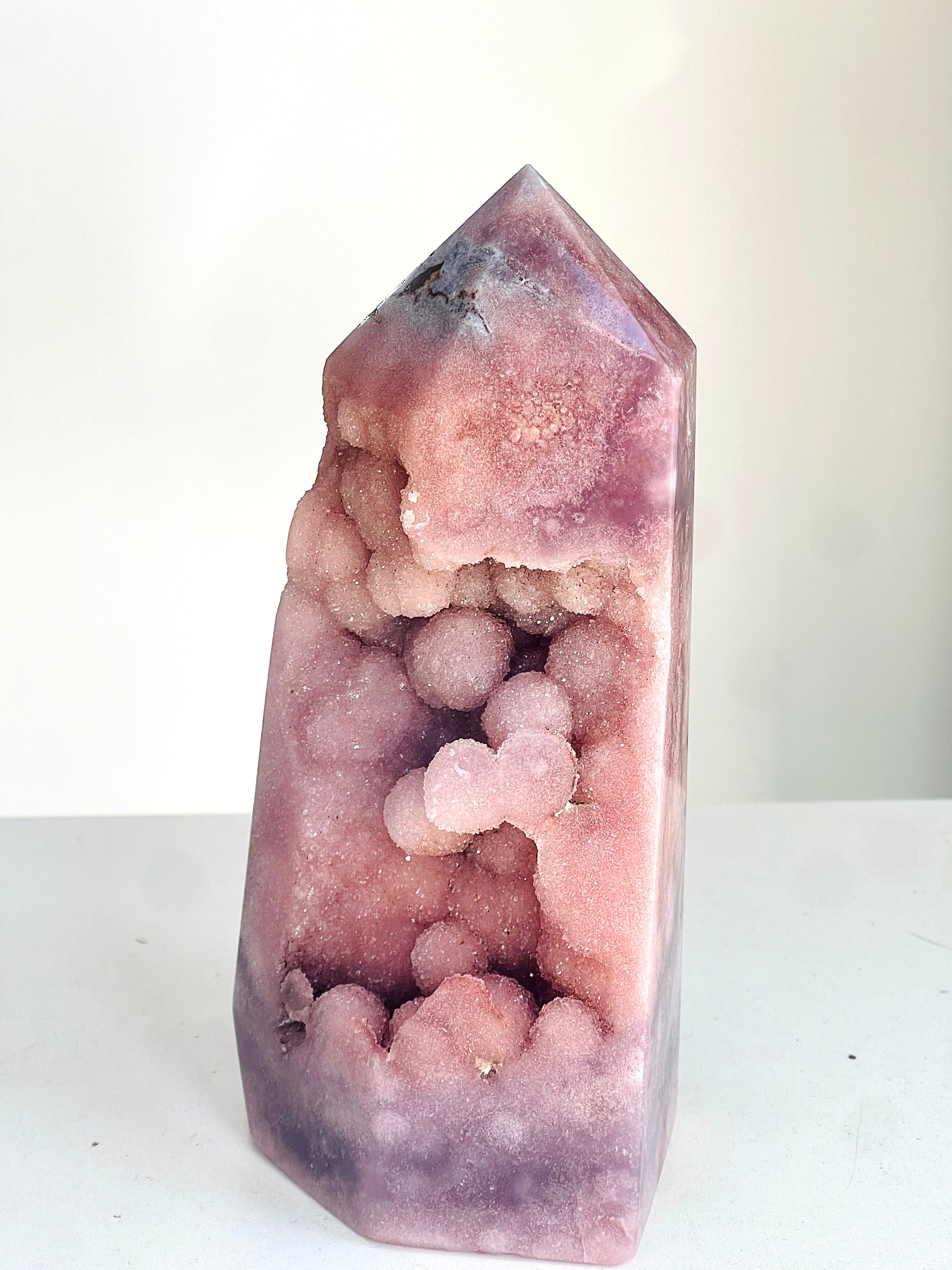 Pink Amethyst Statement Tower | Sparkling Druzy Crystal | 1105g