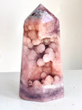 Pink Amethyst Statement Tower | Sparkling Druzy Crystal | 1105g