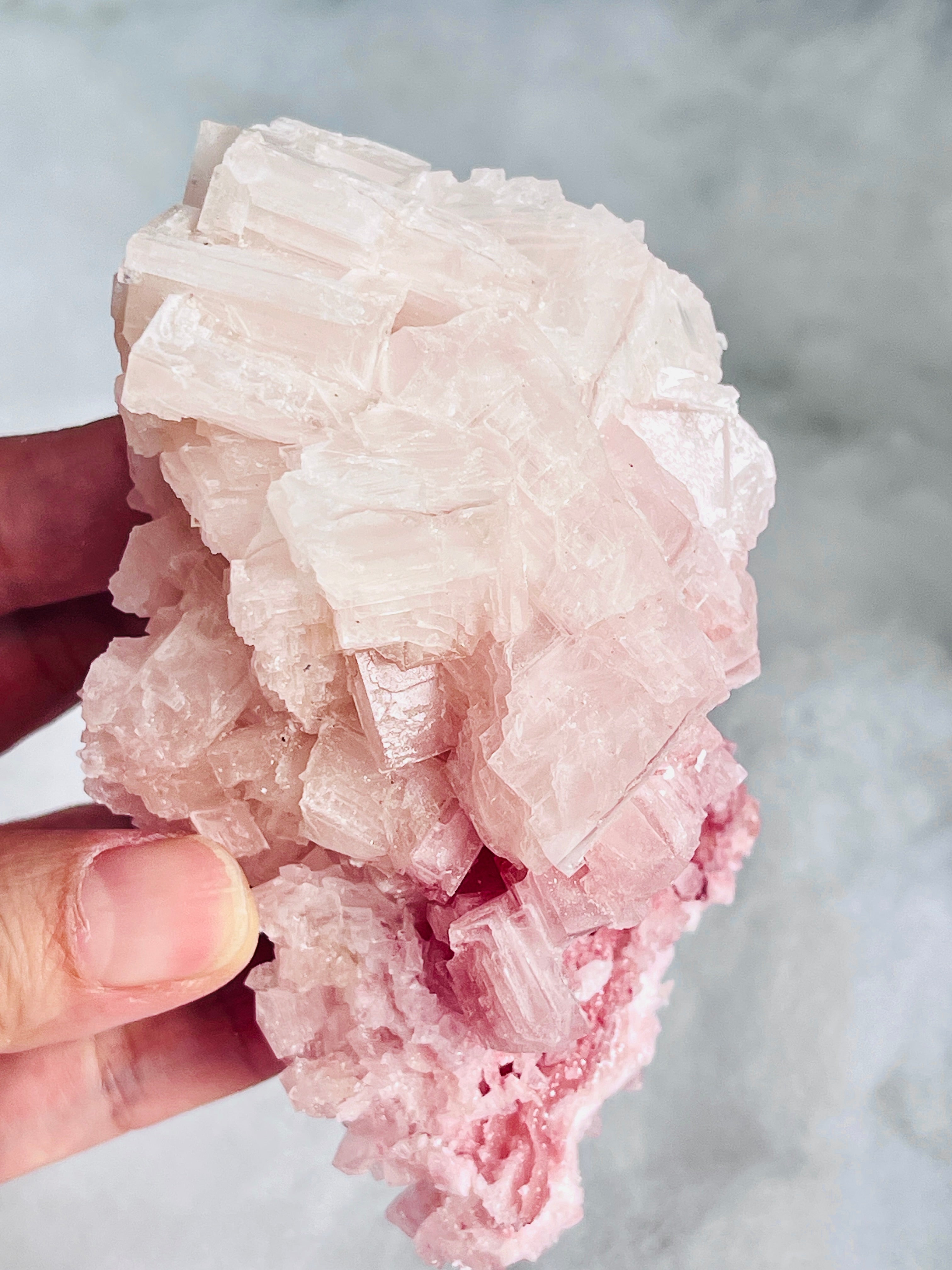 Pink Halite Specimen – Natural Salt Crystal | Owens Lake, California | 198g