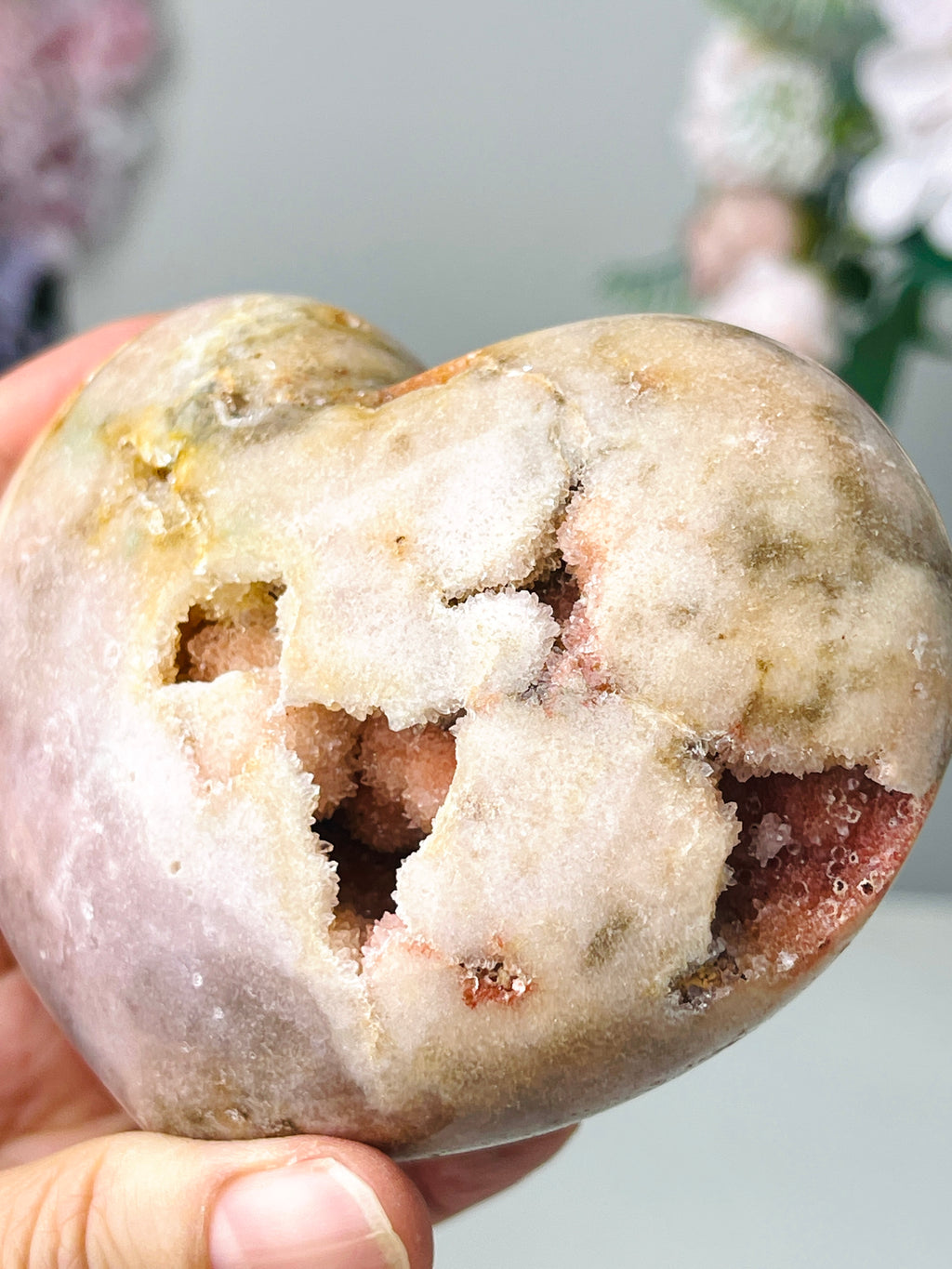 Pink Amethyst Heart, 335g B4