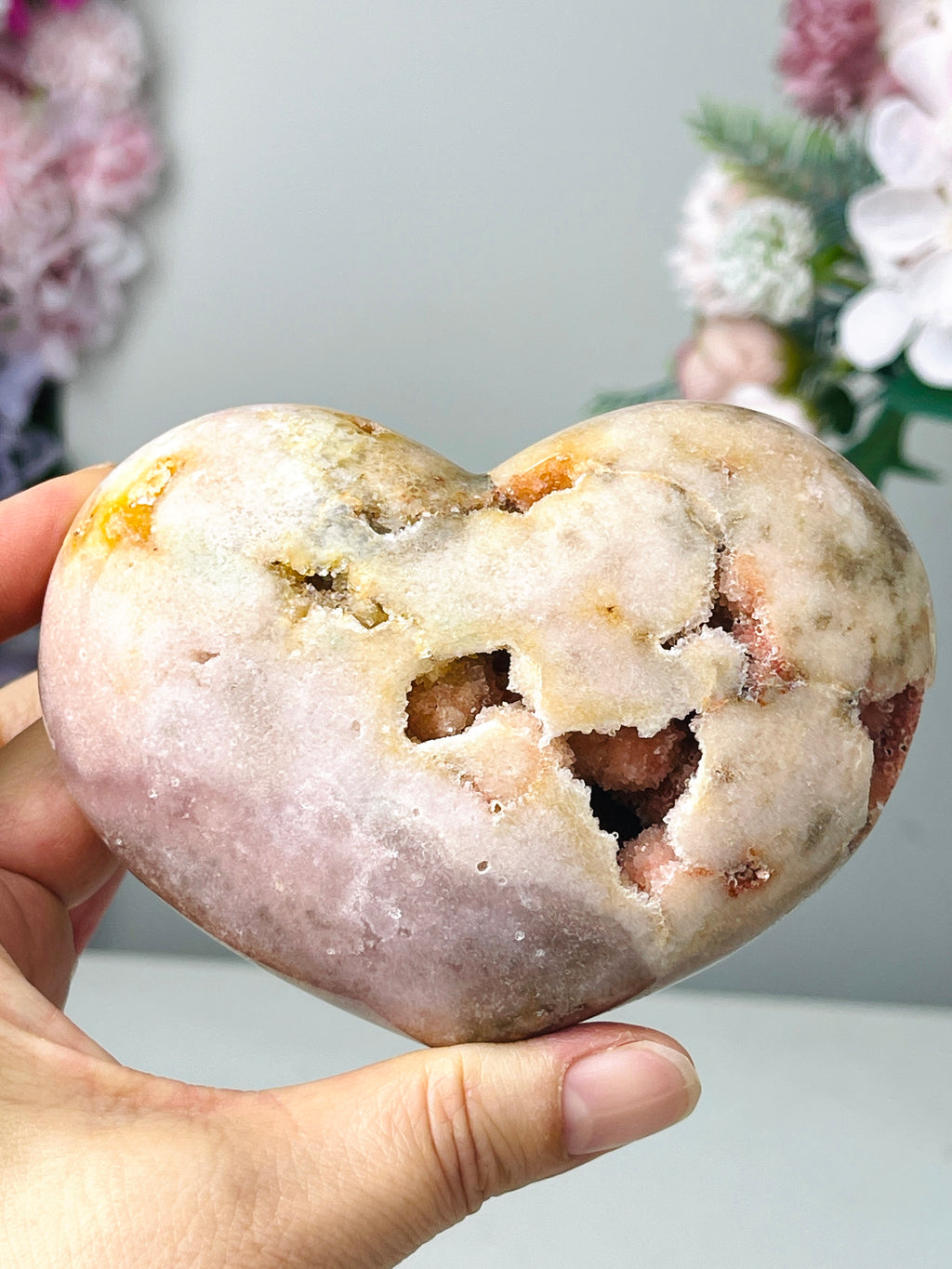 Pink Amethyst Heart, 335g B4