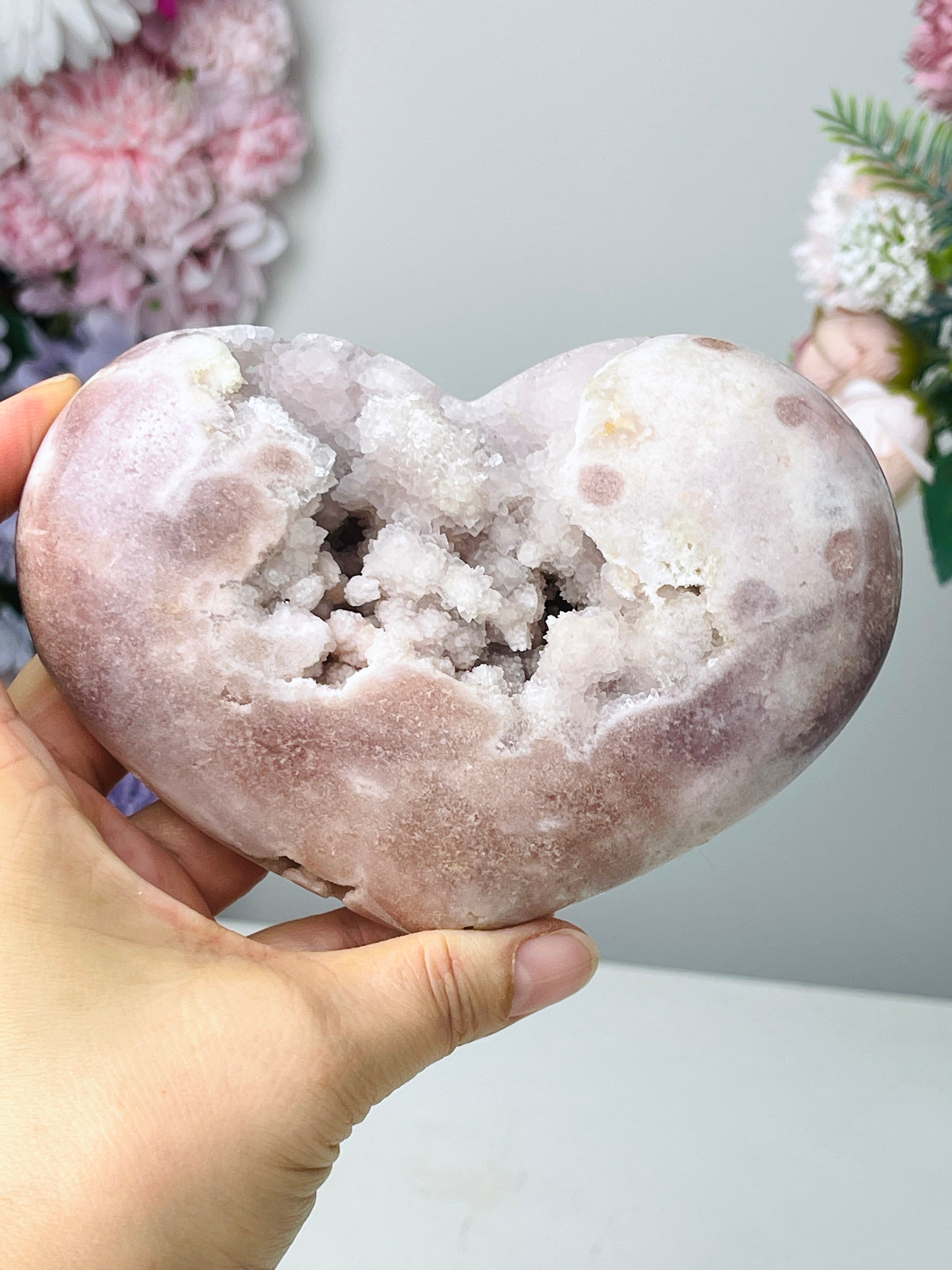 Pink Amethyst Heart, 496g B4