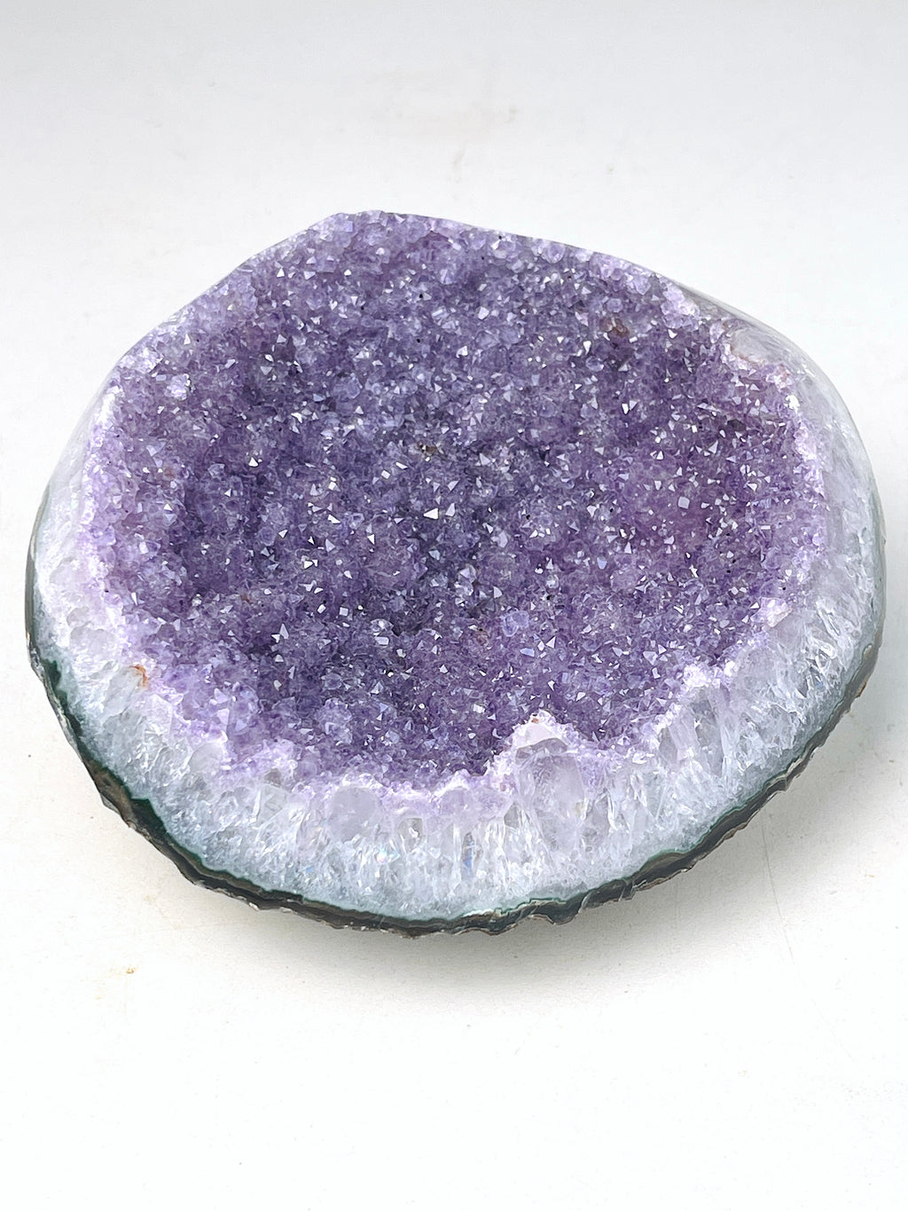 Rainbow Sugar Druzy Amethyst Geode:  Uruguay Amethyst, Ethically Sourced