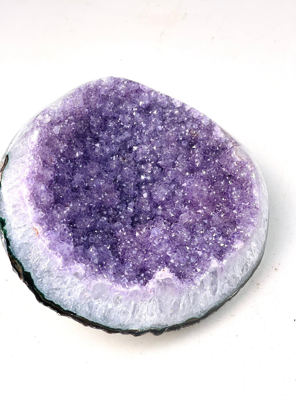 Rainbow Sugar Druzy Amethyst Geode:  Uruguay Amethyst, Ethically Sourced
