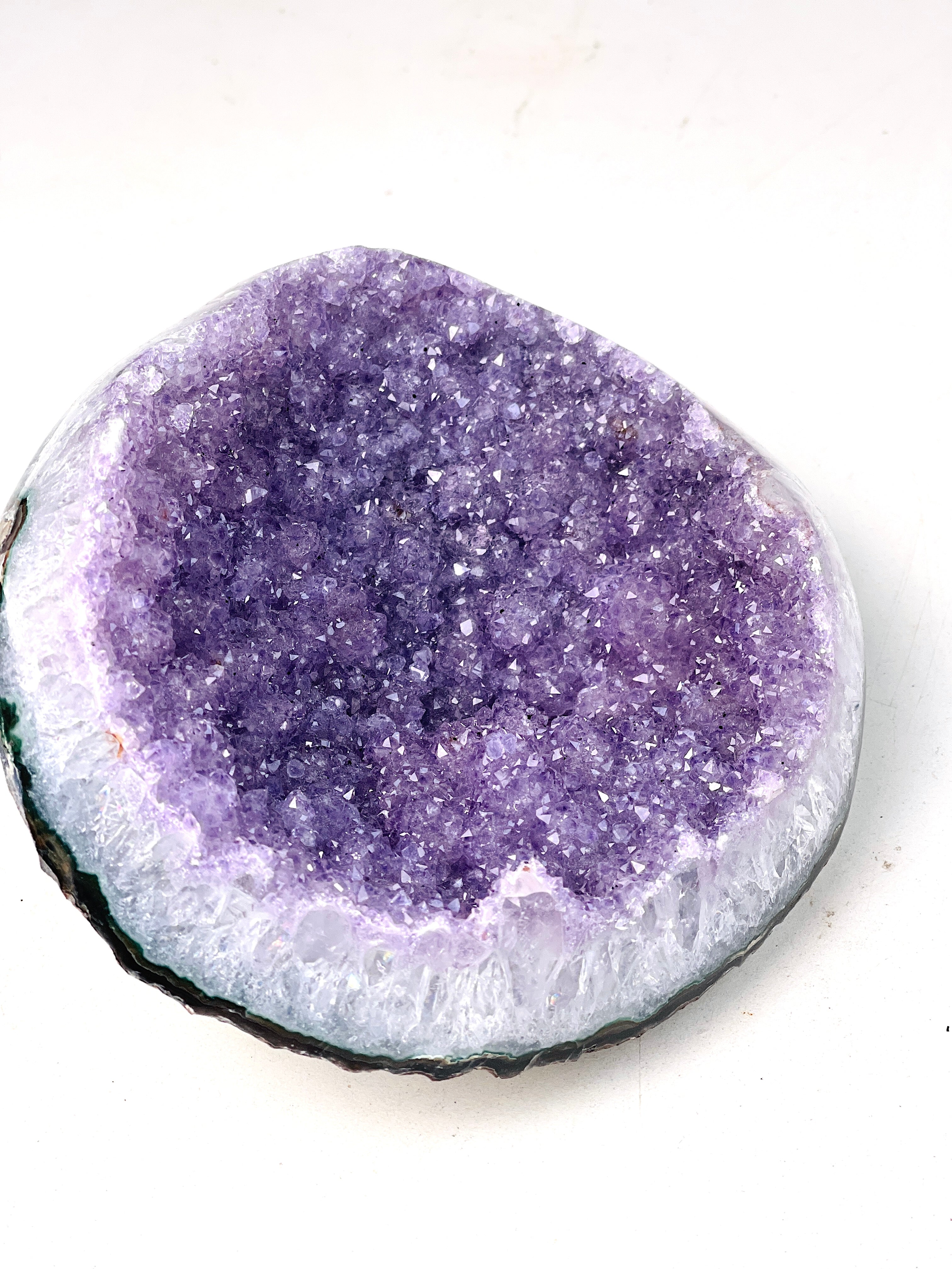 Rainbow Sugar Druzy Amethyst Geode:  Uruguay Amethyst, Ethically Sourced