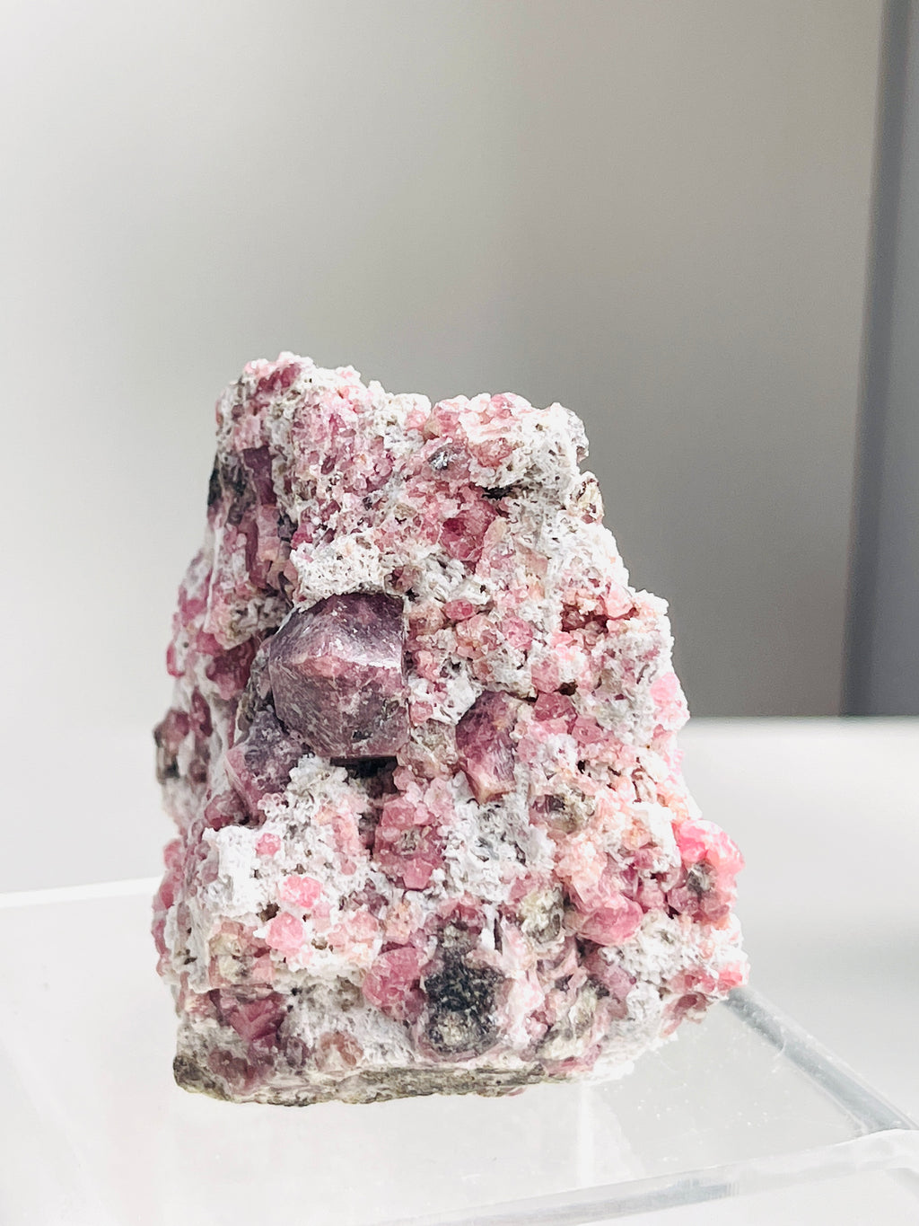 New Find !! Grossular Garnet, Rare Raspberry Pink Garnet Mineral Specimen ~ Coahuila, Mexico - 11