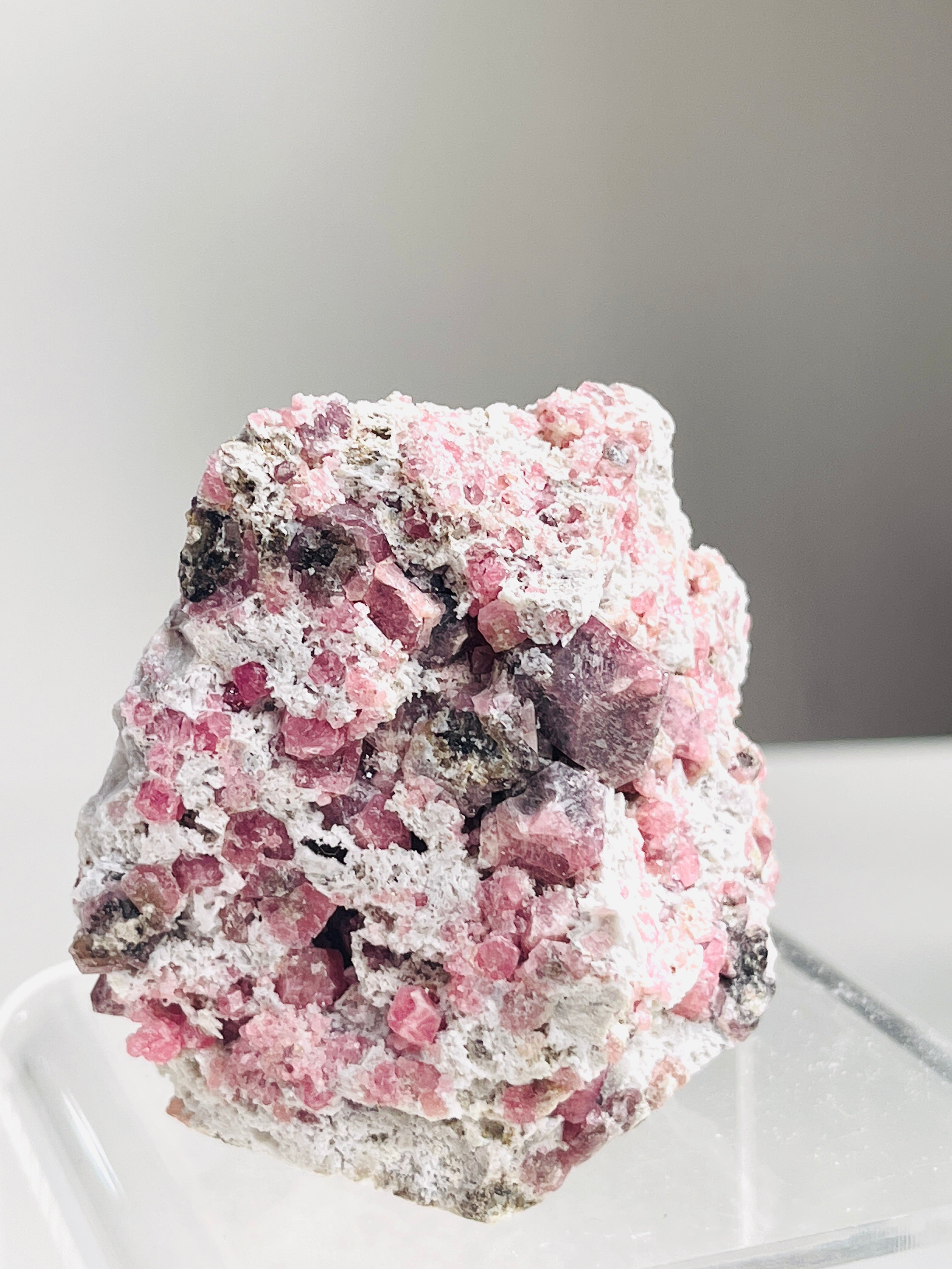 New Find !! Grossular Garnet, Rare Raspberry Pink Garnet Mineral Specimen ~ Coahuila, Mexico - 11