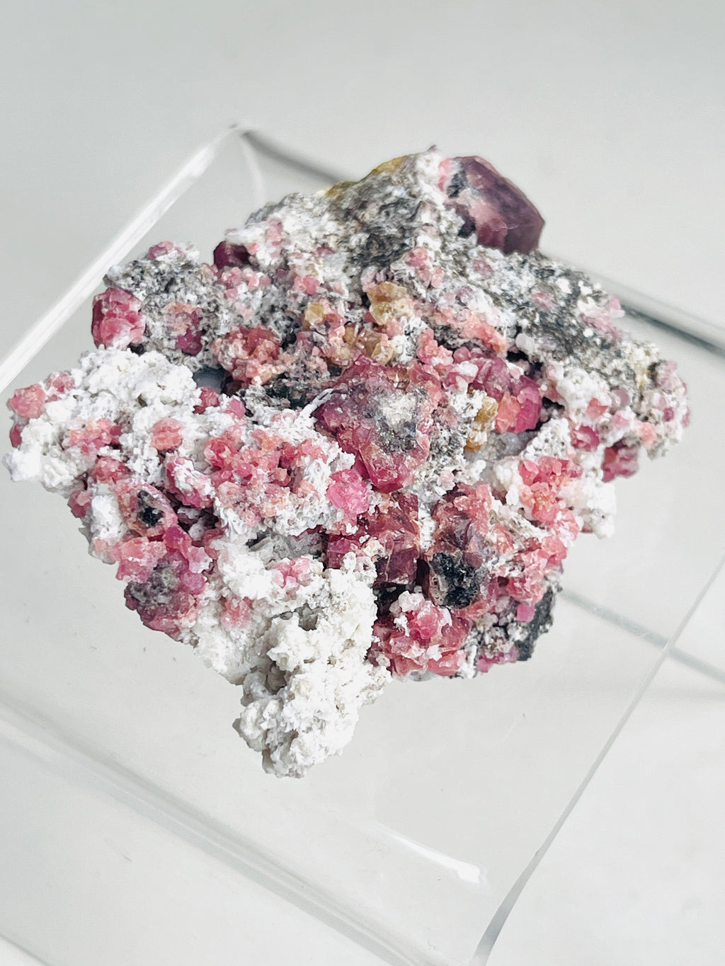 Grossular Garnet, Rare Raspberry Pink Garnet Mineral Specimen ~ 12