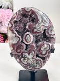 Uruguay Amethyst Stalactite Specimen on Stand